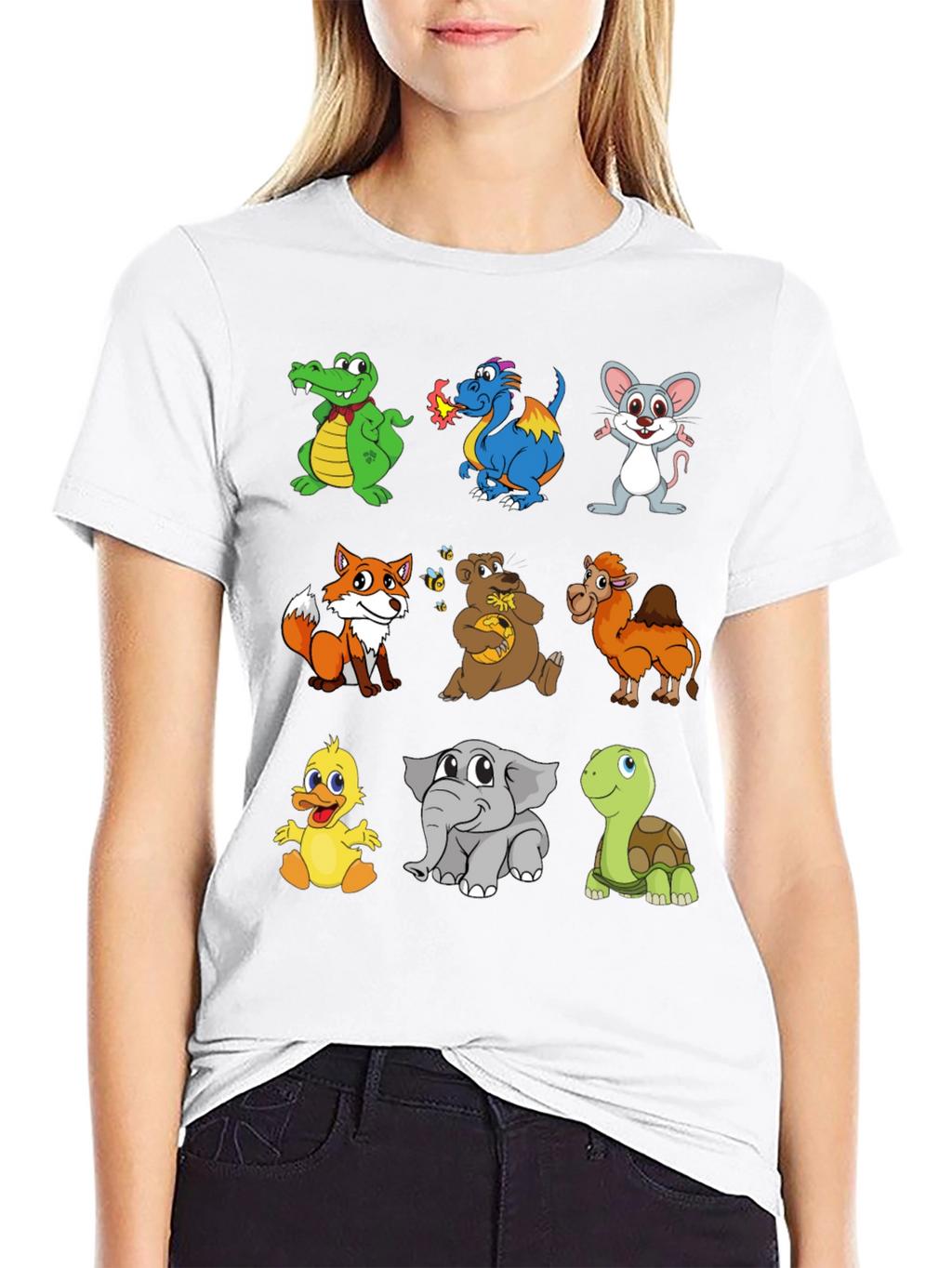 Cartoon Animals T-Shirt: Fun & Whimsical Design