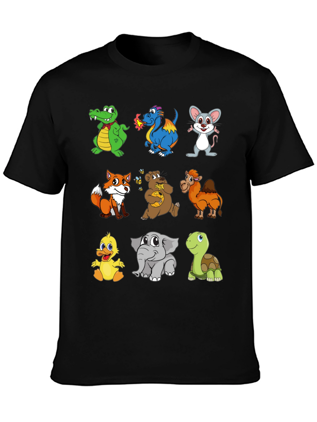 Cartoon Animals T-Shirt: Fun & Whimsical Design