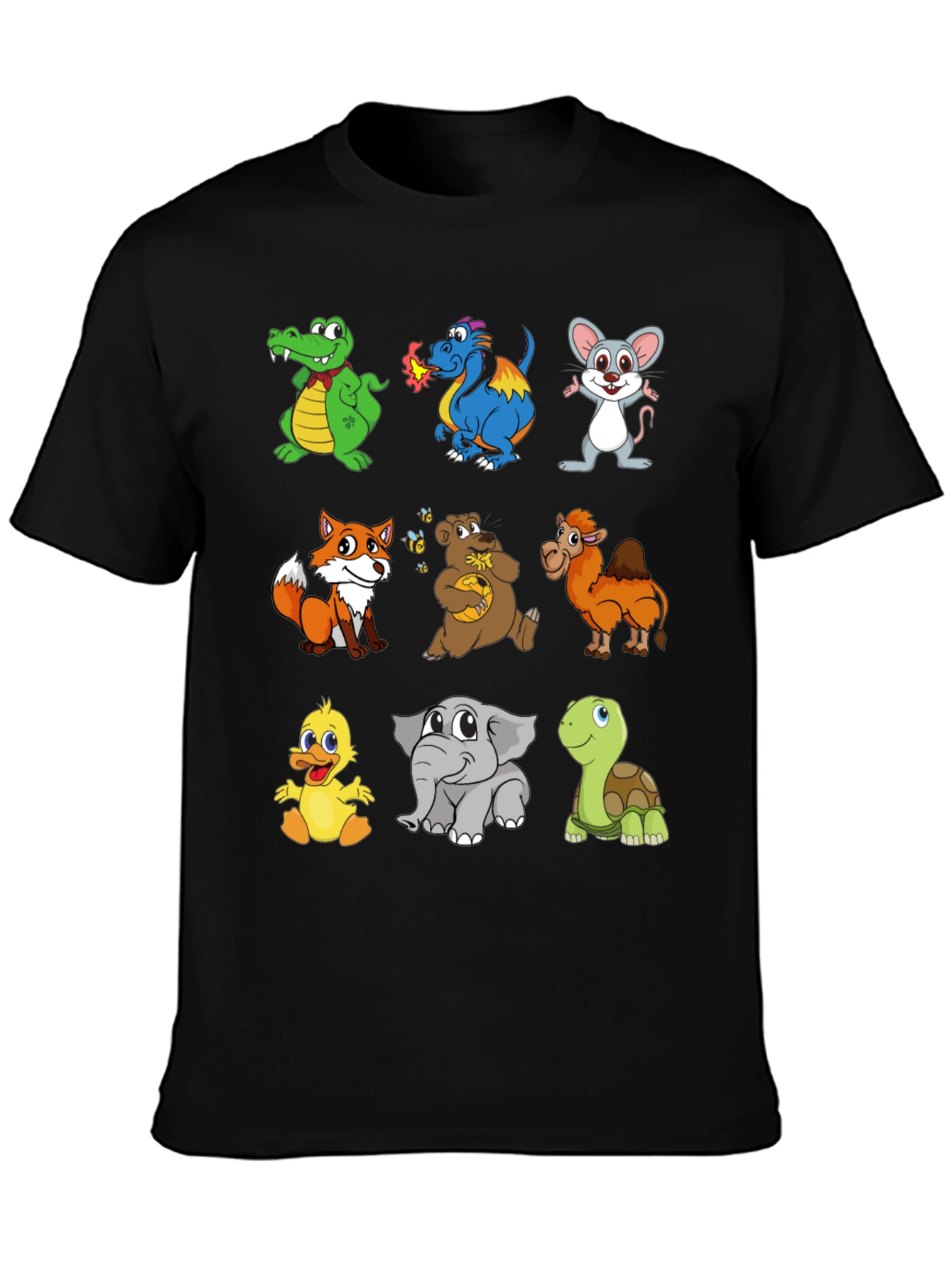 Cartoon Animals T-Shirt: Fun & Whimsical Design