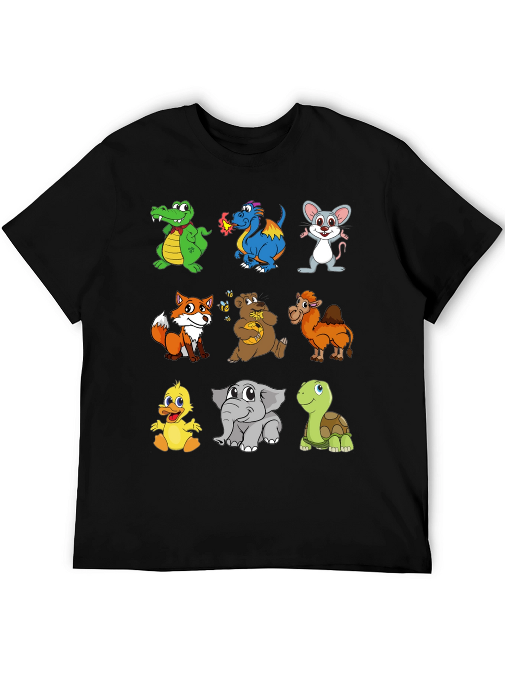 Cartoon Animals T-Shirt: Fun & Whimsical Design