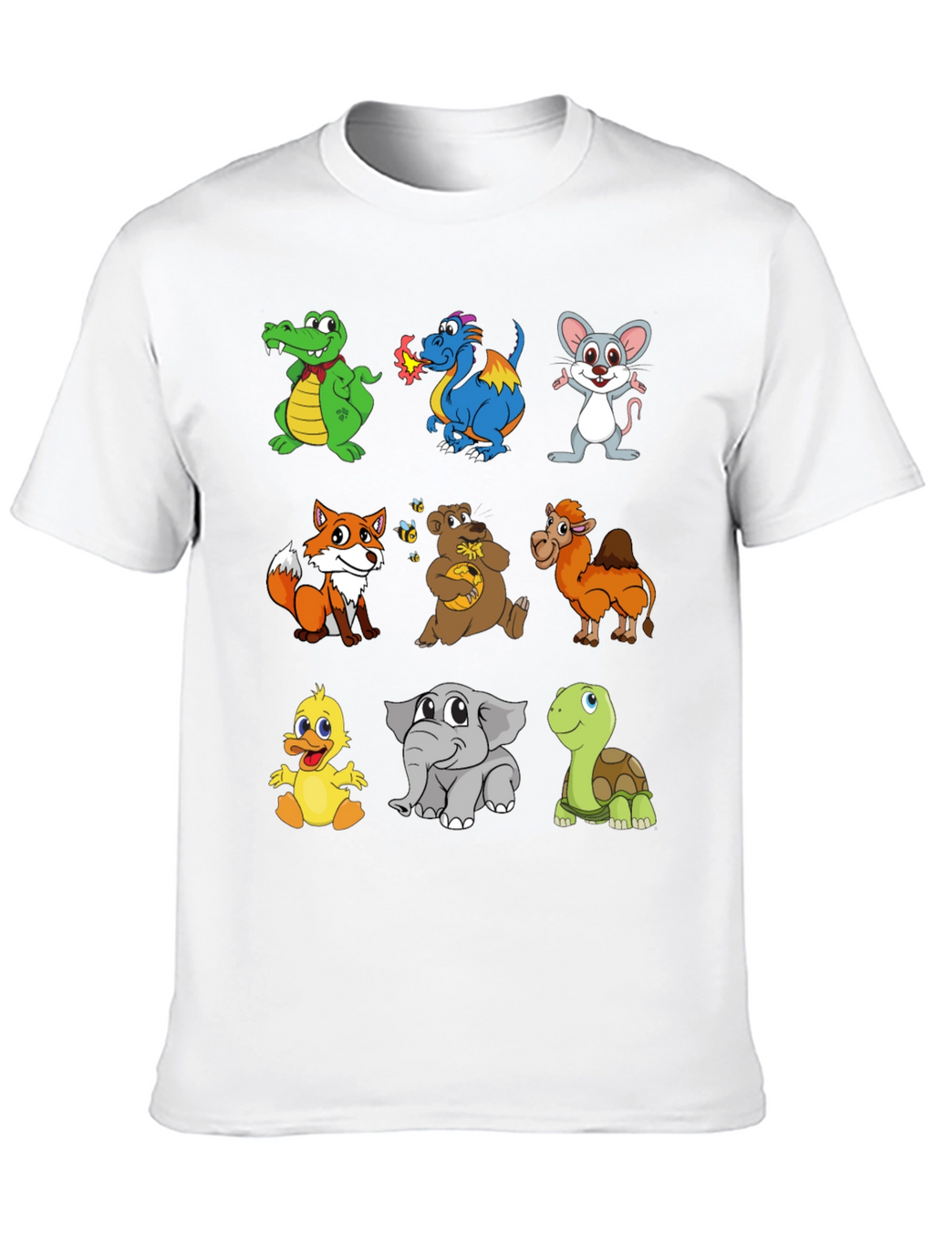 Cartoon Animals T-Shirt: Fun & Whimsical Design