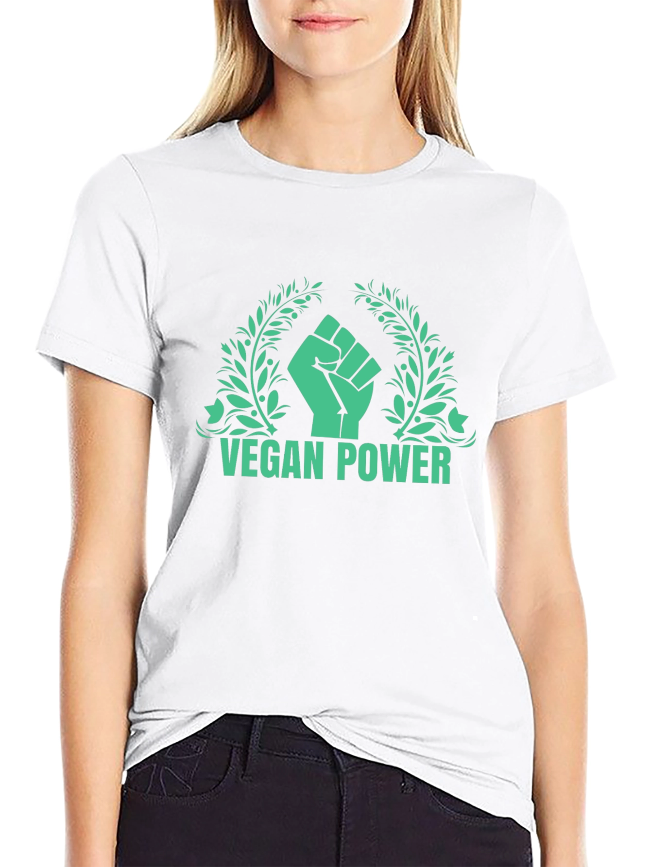 Vegan Power Graphic Tee - Black