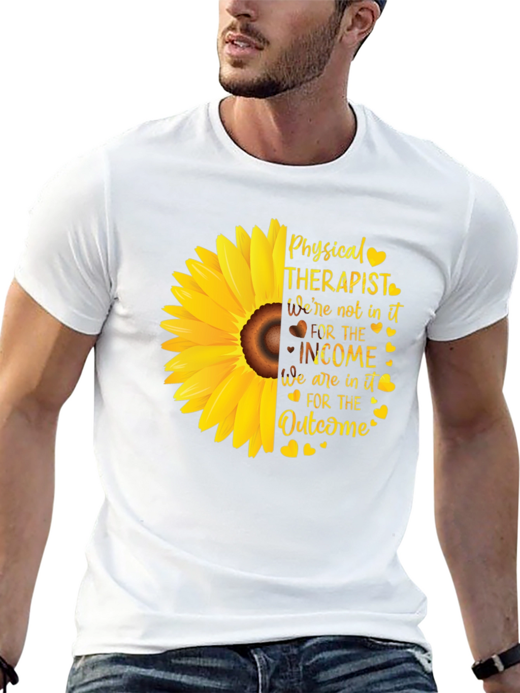 Physical Therapist Sunflower Graphic Tee