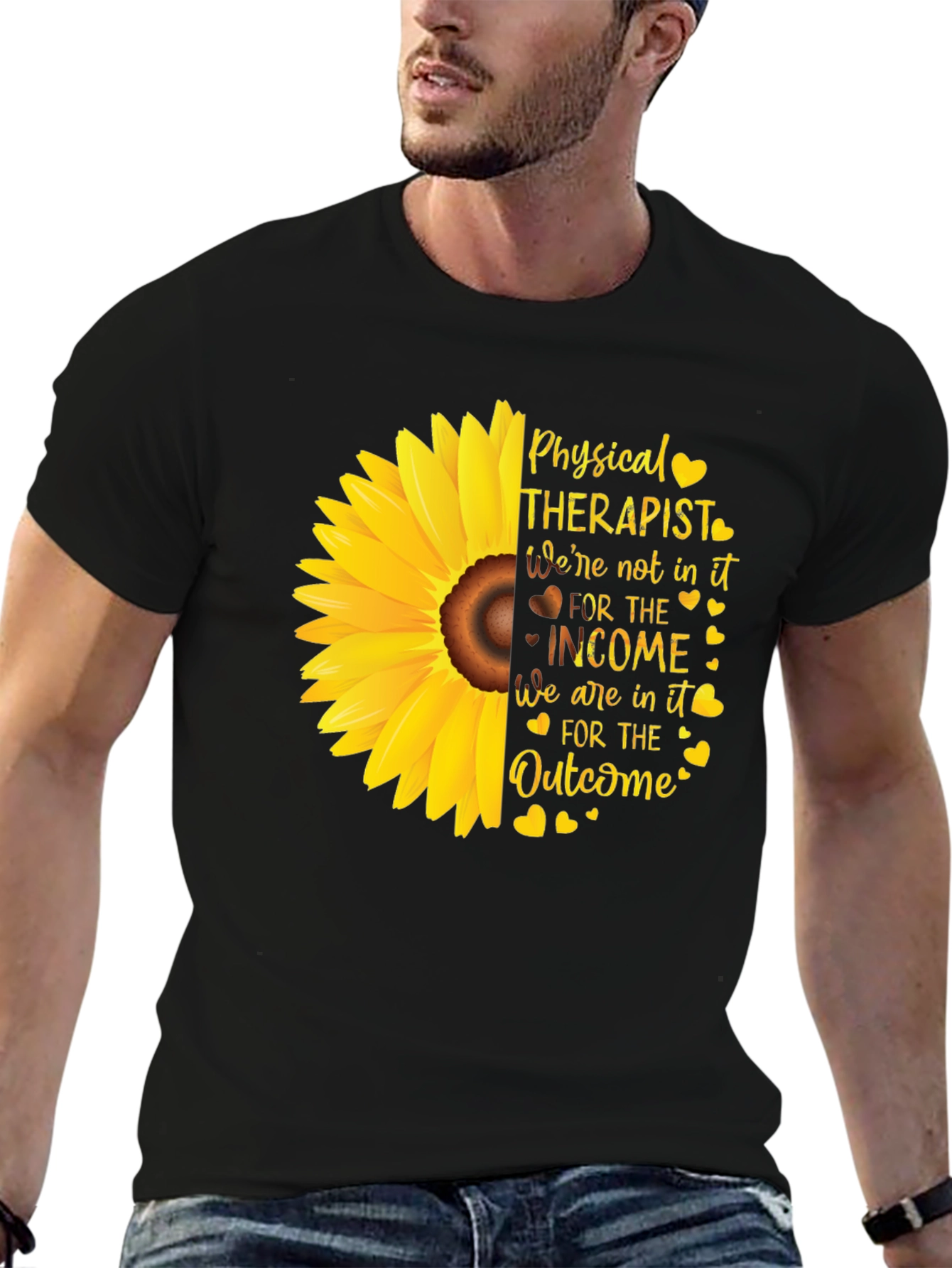 Physical Therapist Sunflower Graphic Tee