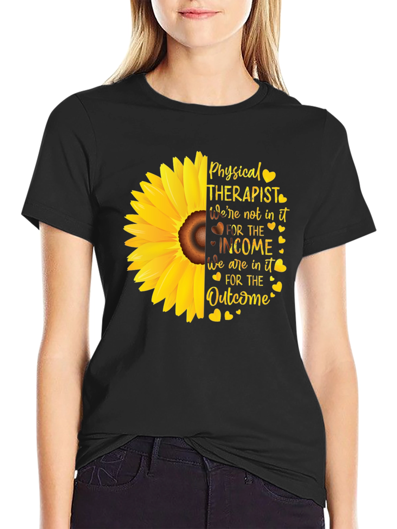 Physical Therapist Sunflower Graphic Tee