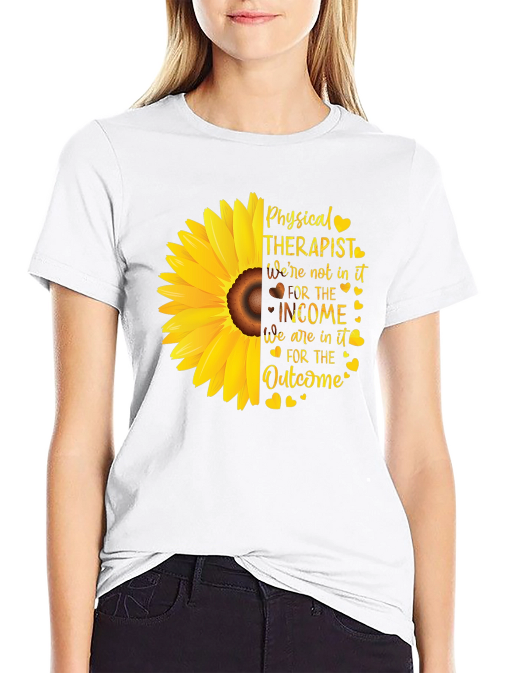 Physical Therapist Sunflower Graphic Tee