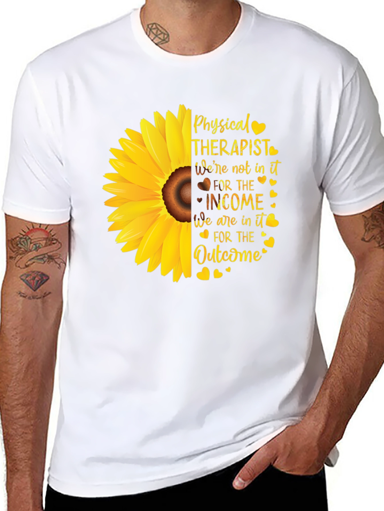 Physical Therapist Sunflower Graphic Tee