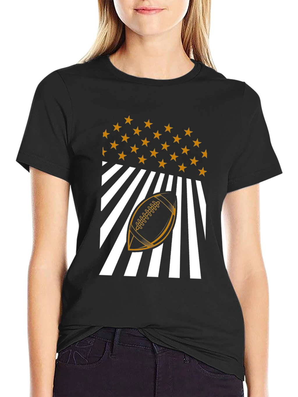 Football Stars & Stripes Graphic T-Shirt