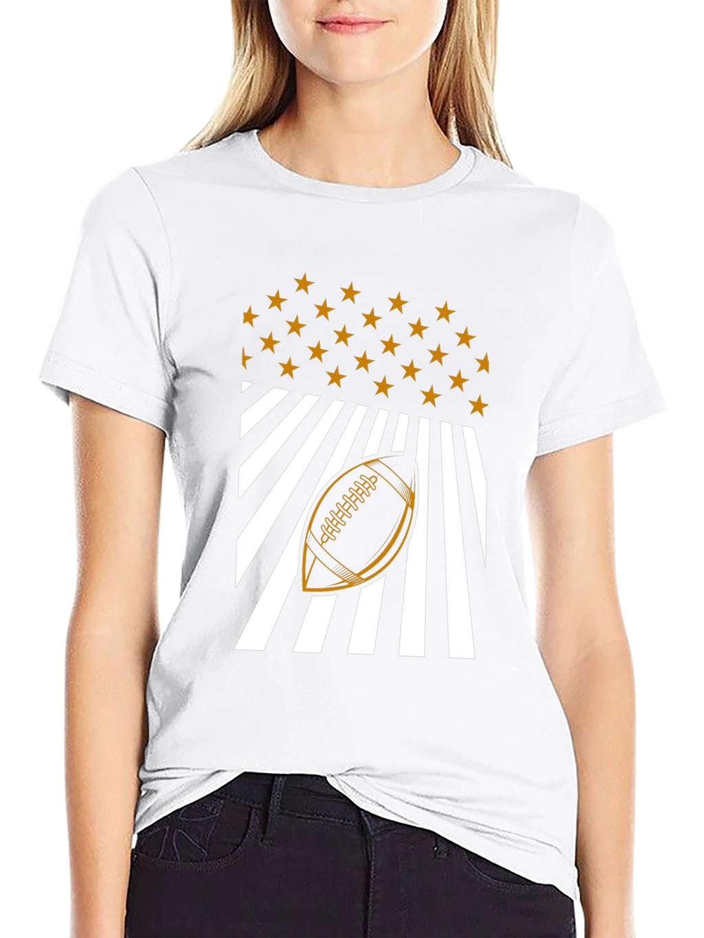 Football Stars & Stripes Graphic T-Shirt