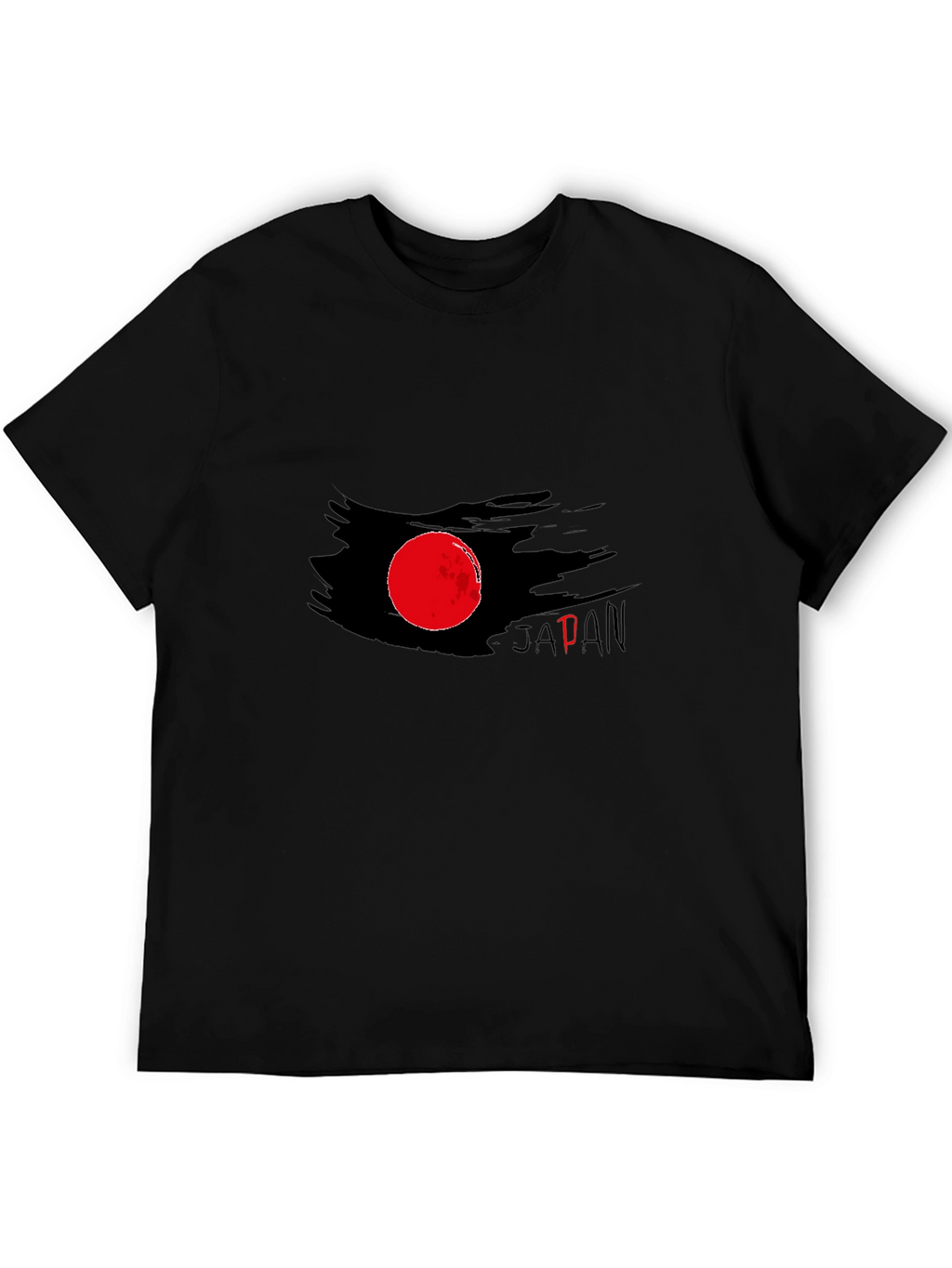 Japan Flag Graphic Tee - Brush Stroke Design
