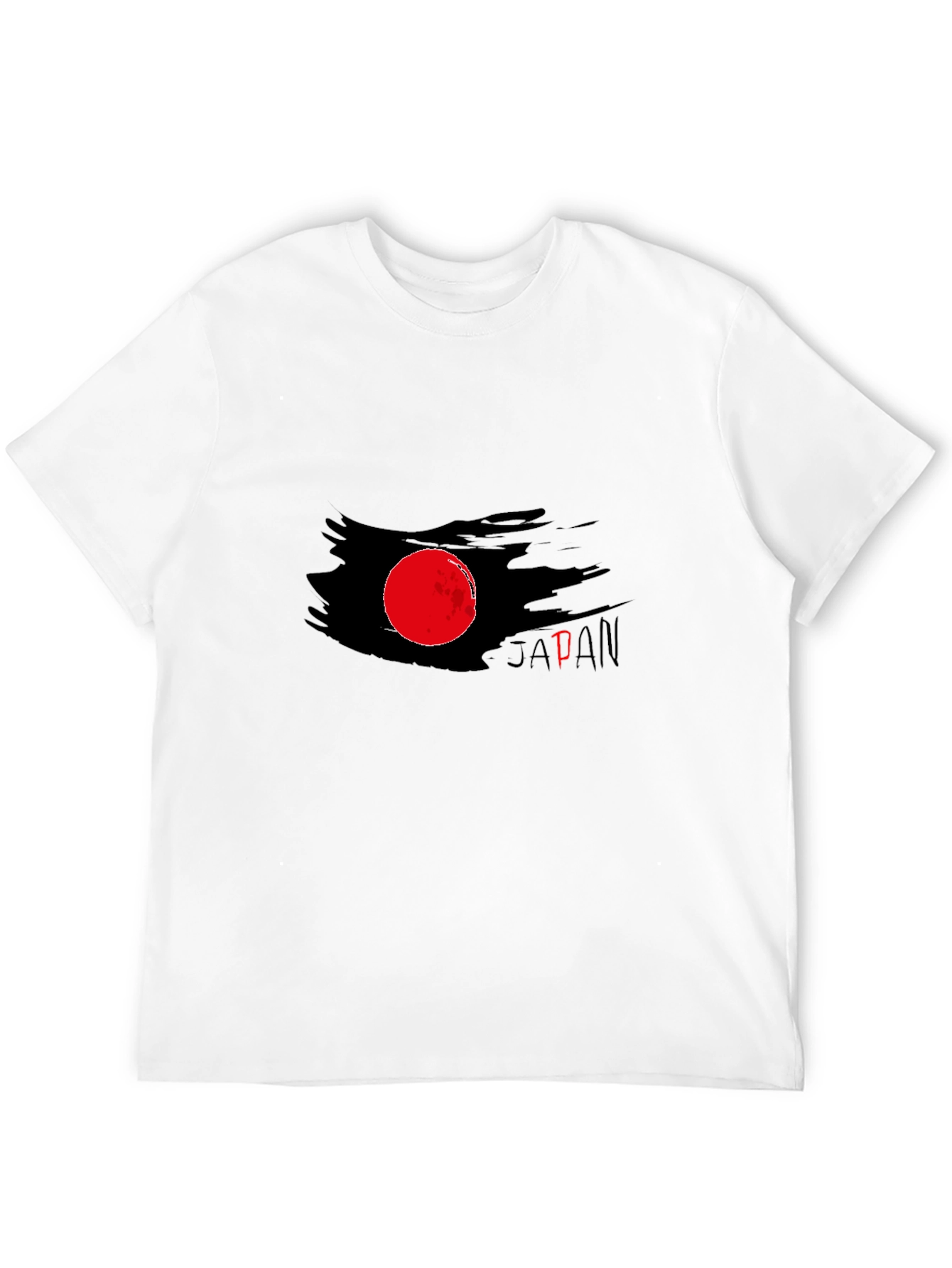 Japan Flag Graphic Tee - Brush Stroke Design