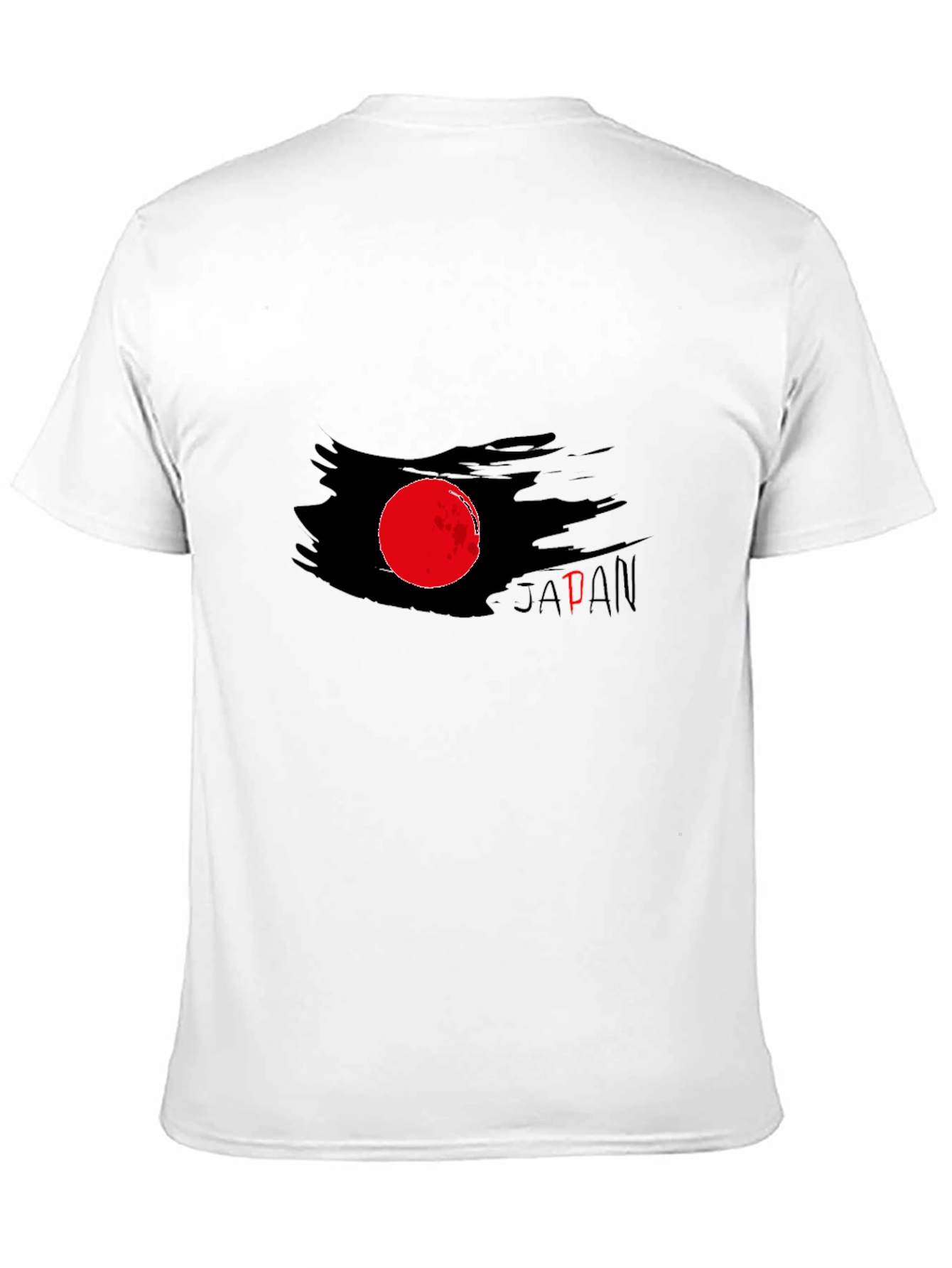 Japan Flag Graphic Tee - Brush Stroke Design