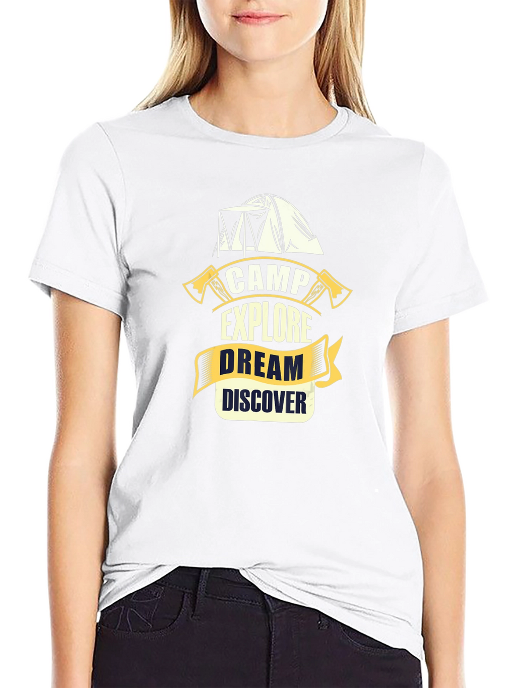 Camp Explore Dream Discover Black T-Shirt