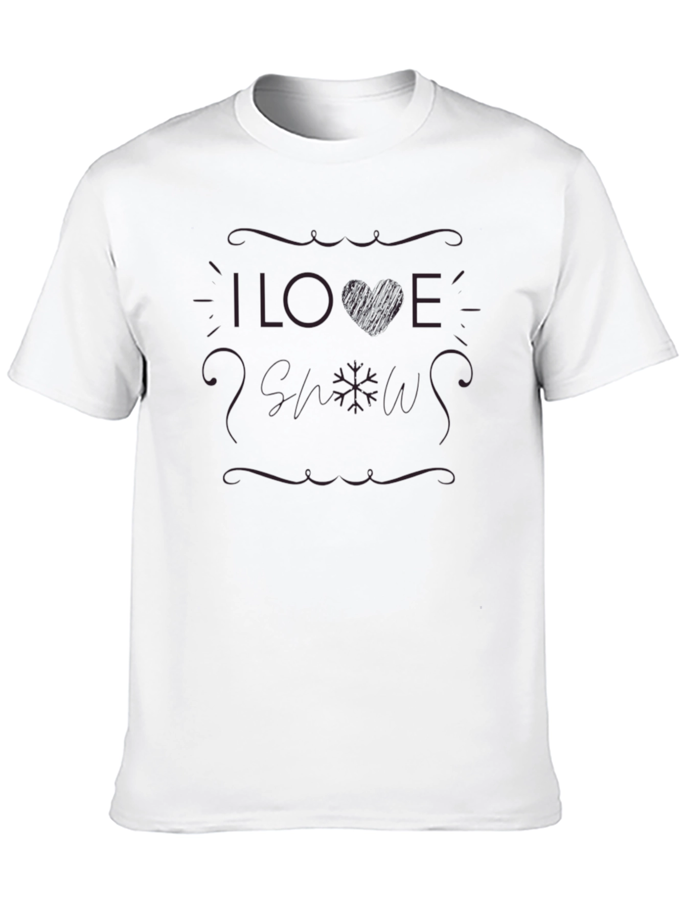 I Love Snow Graphic Print T-Shirt