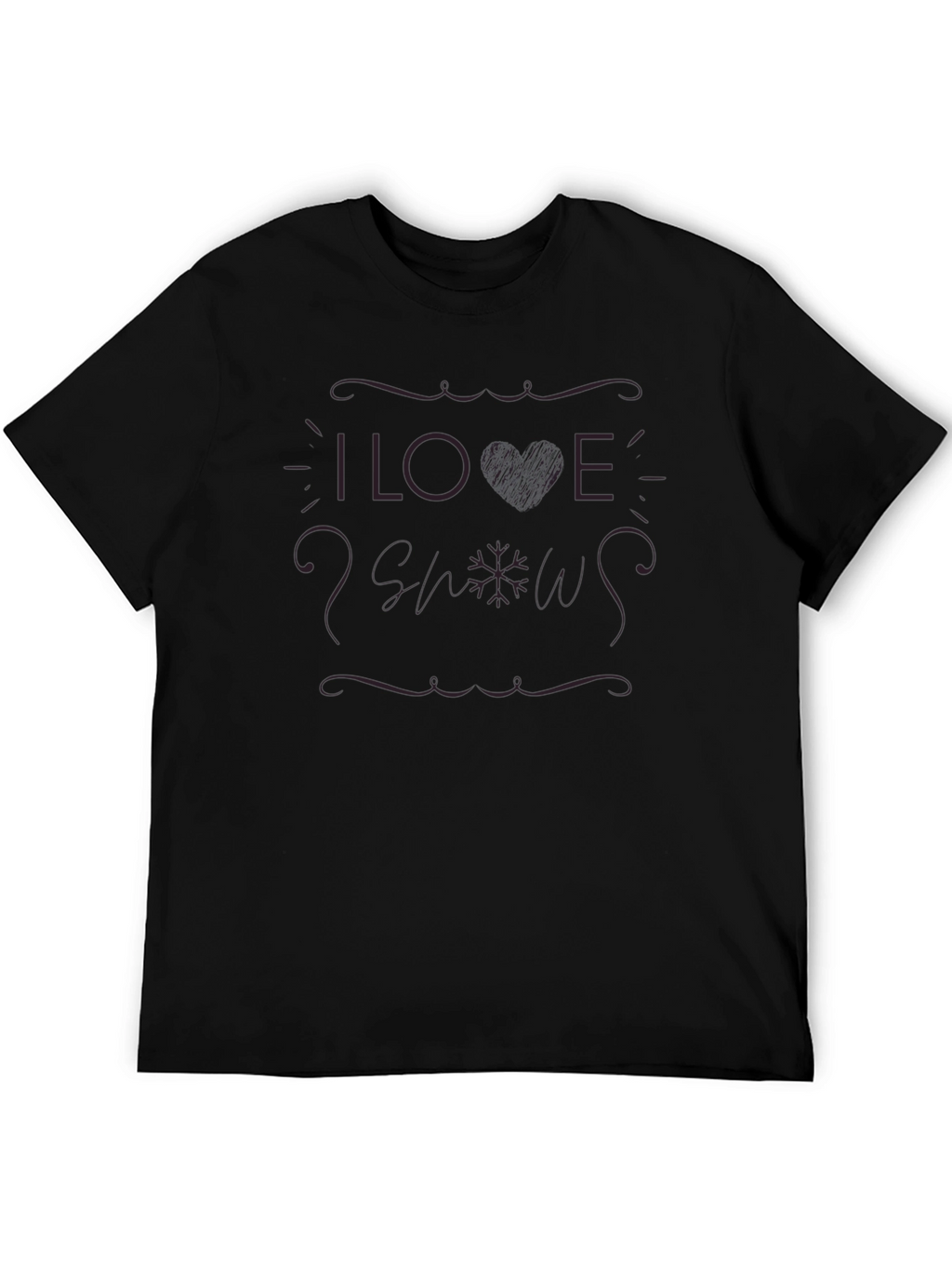 I Love Snow Graphic Print T-Shirt