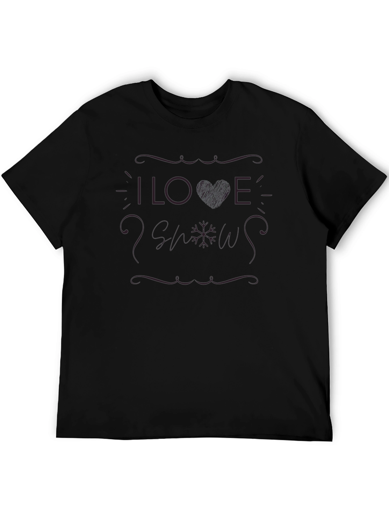 I Love Snow Graphic Print T-Shirt