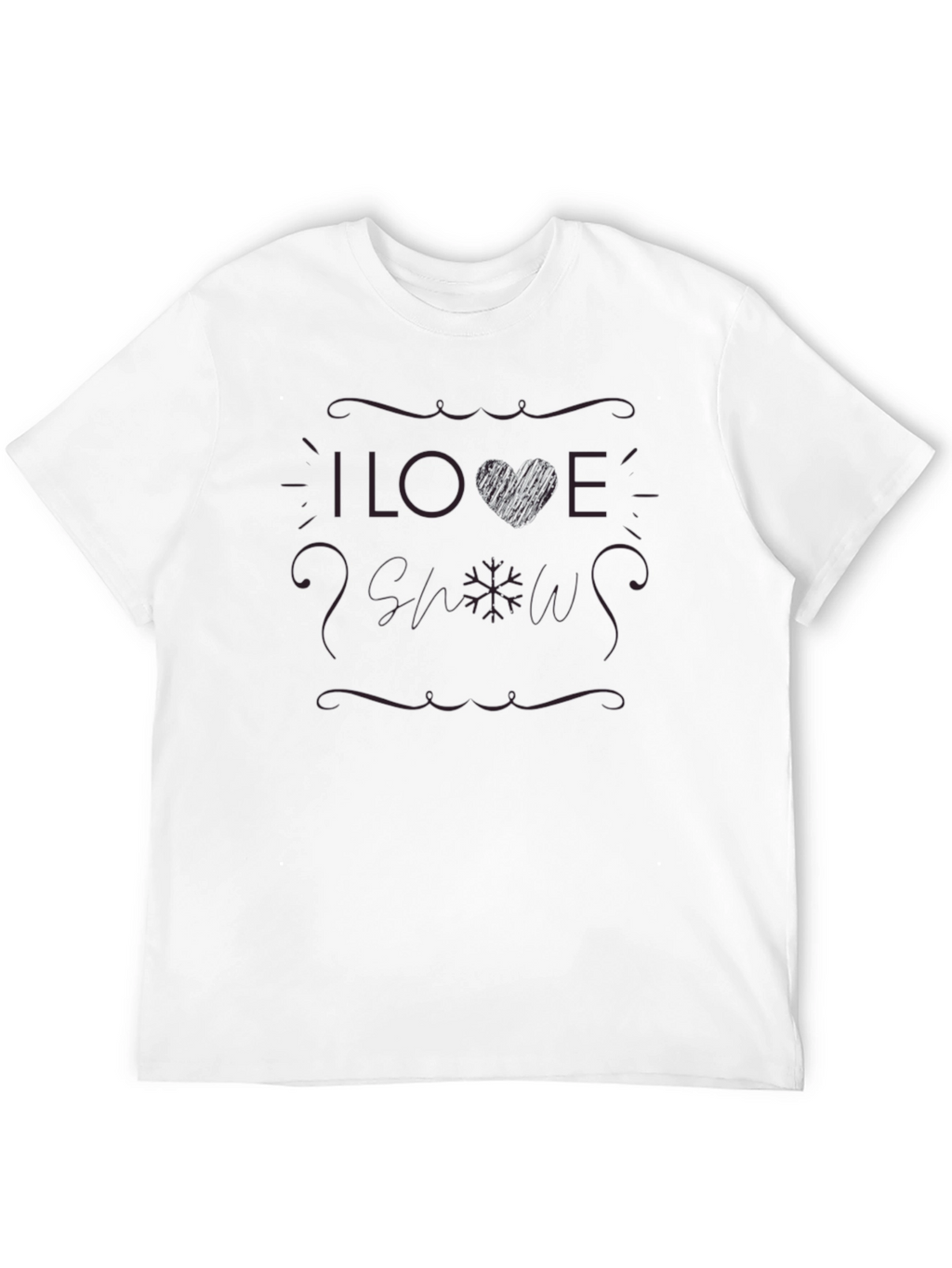 I Love Snow Graphic Print T-Shirt