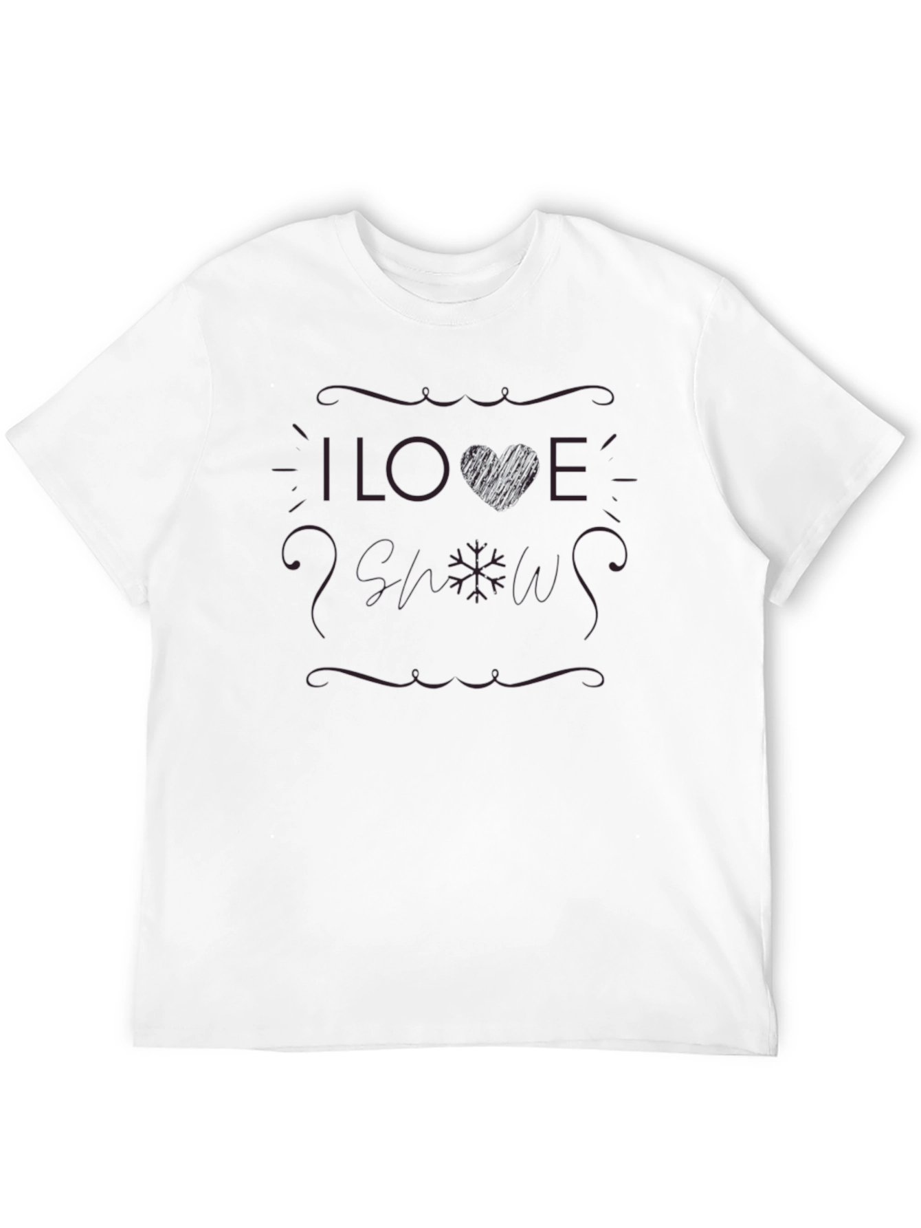 I Love Snow Graphic Print T-Shirt