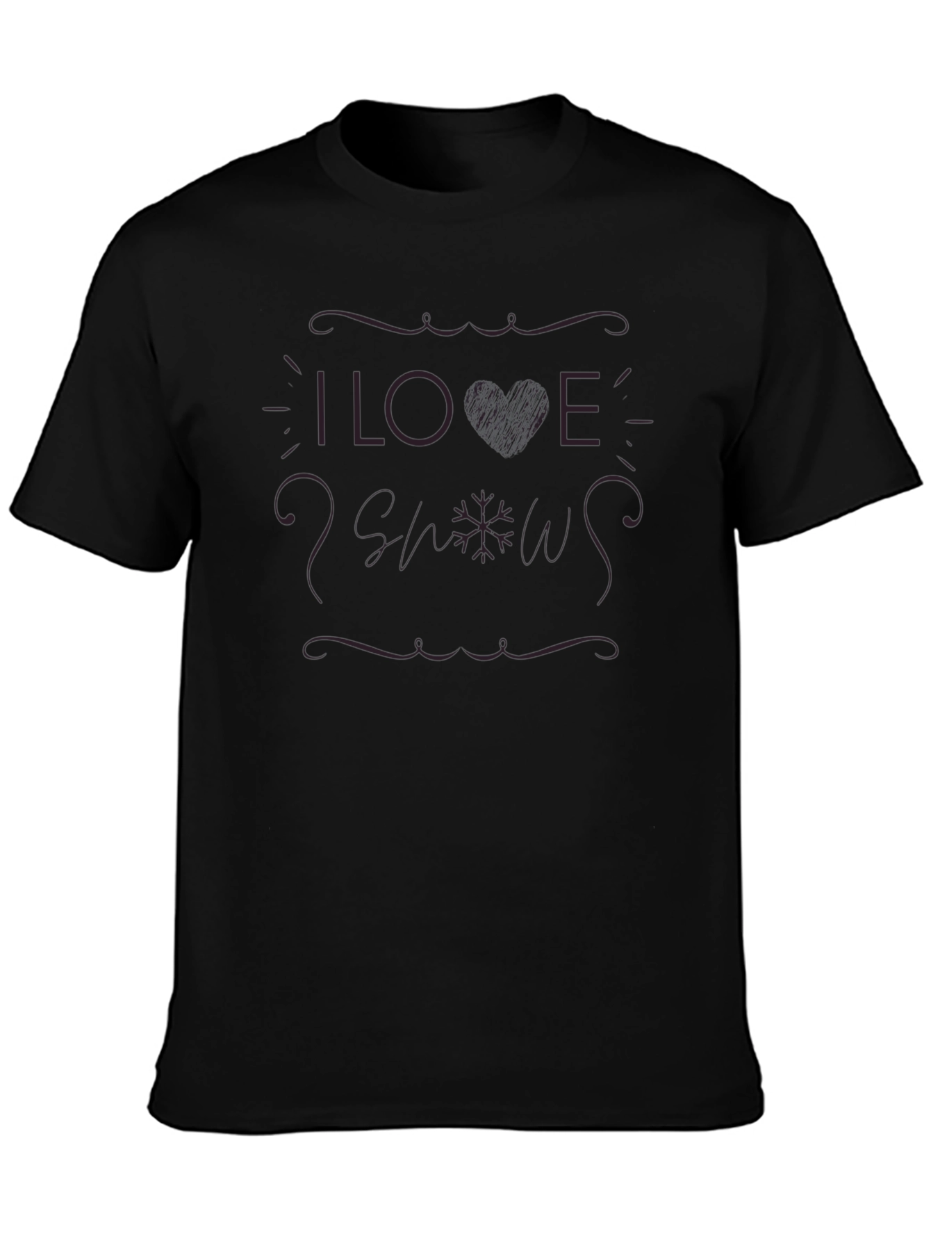 I Love Snow Graphic Print T-Shirt