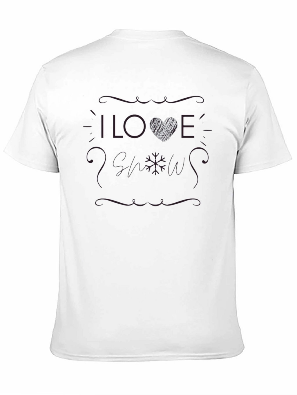 I Love Snow Graphic Print T-Shirt