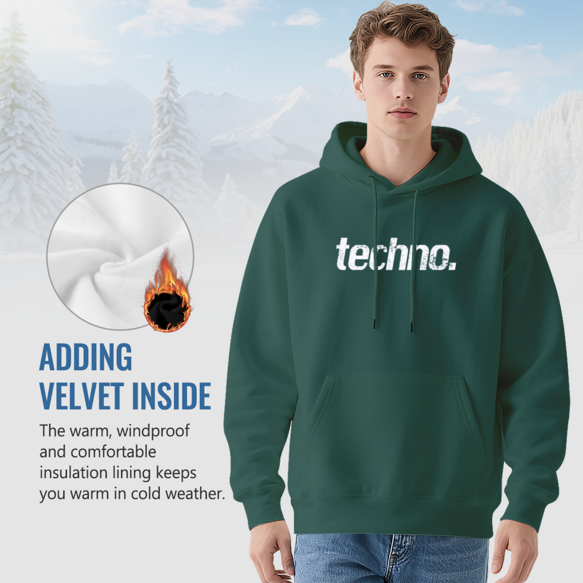 Techno Music Hoodie - Electronic Dance Graphic Sweatshirt for EDM Fans & Ravers