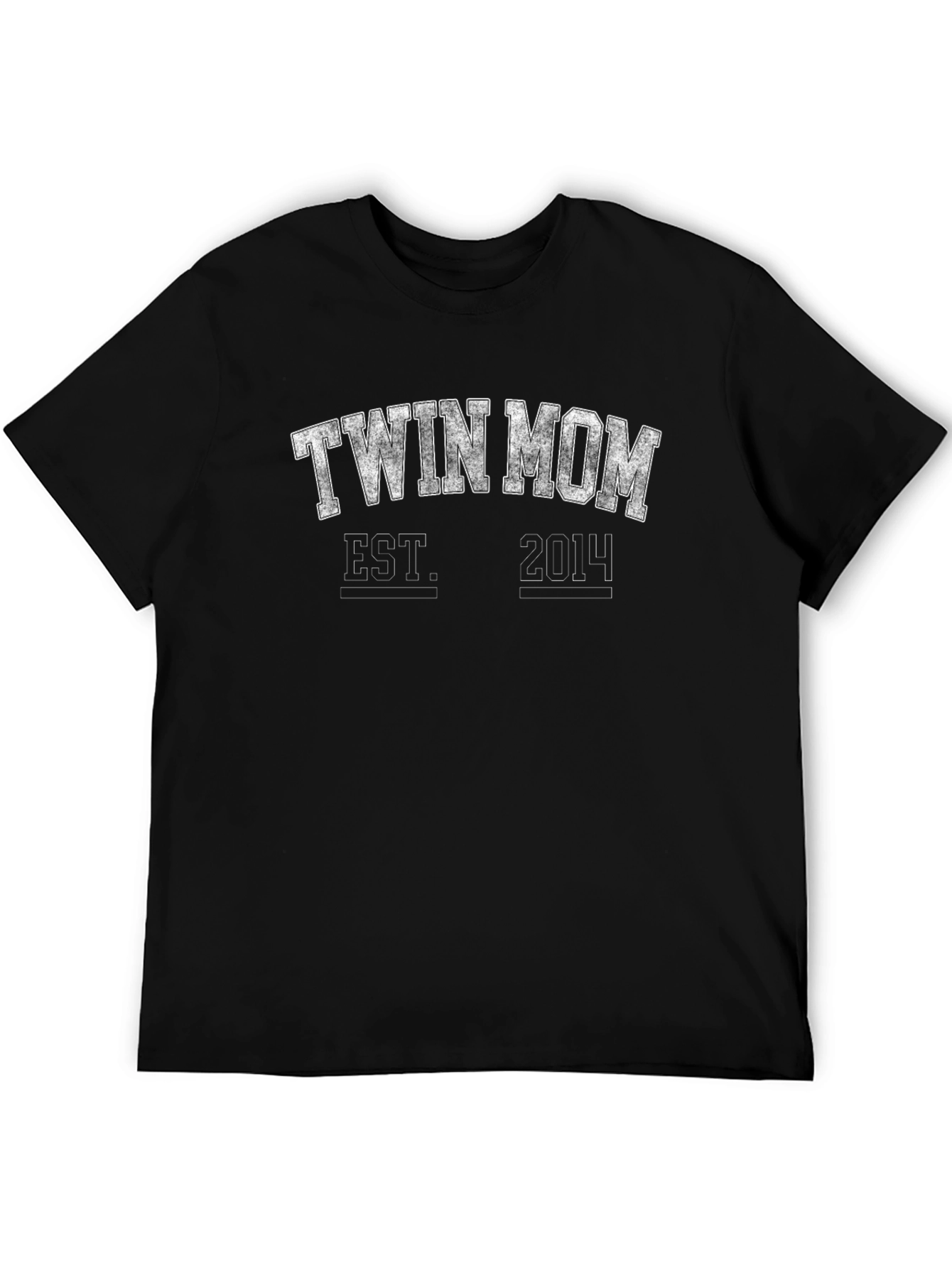Twin Mom Est. 2014 Black T-Shirt