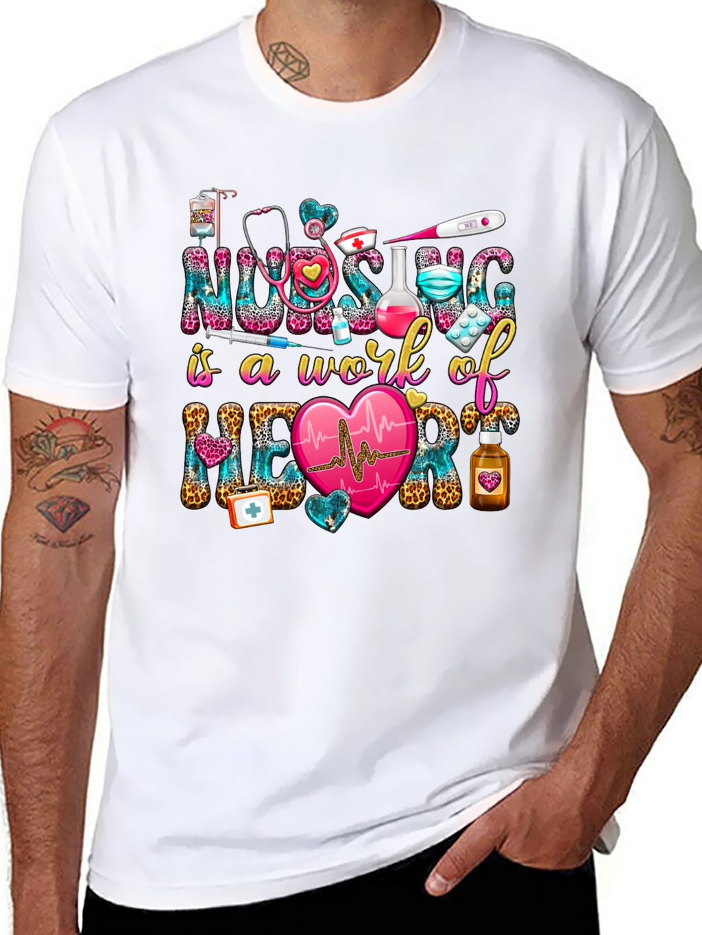 Nurse Heartbeat Graphic T-Shirt