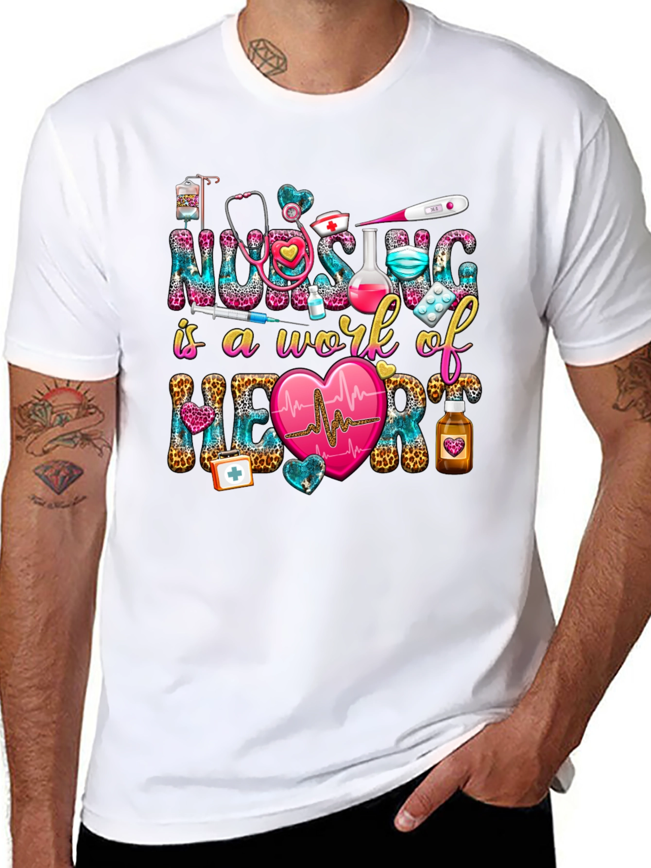Nurse Heartbeat Graphic T-Shirt