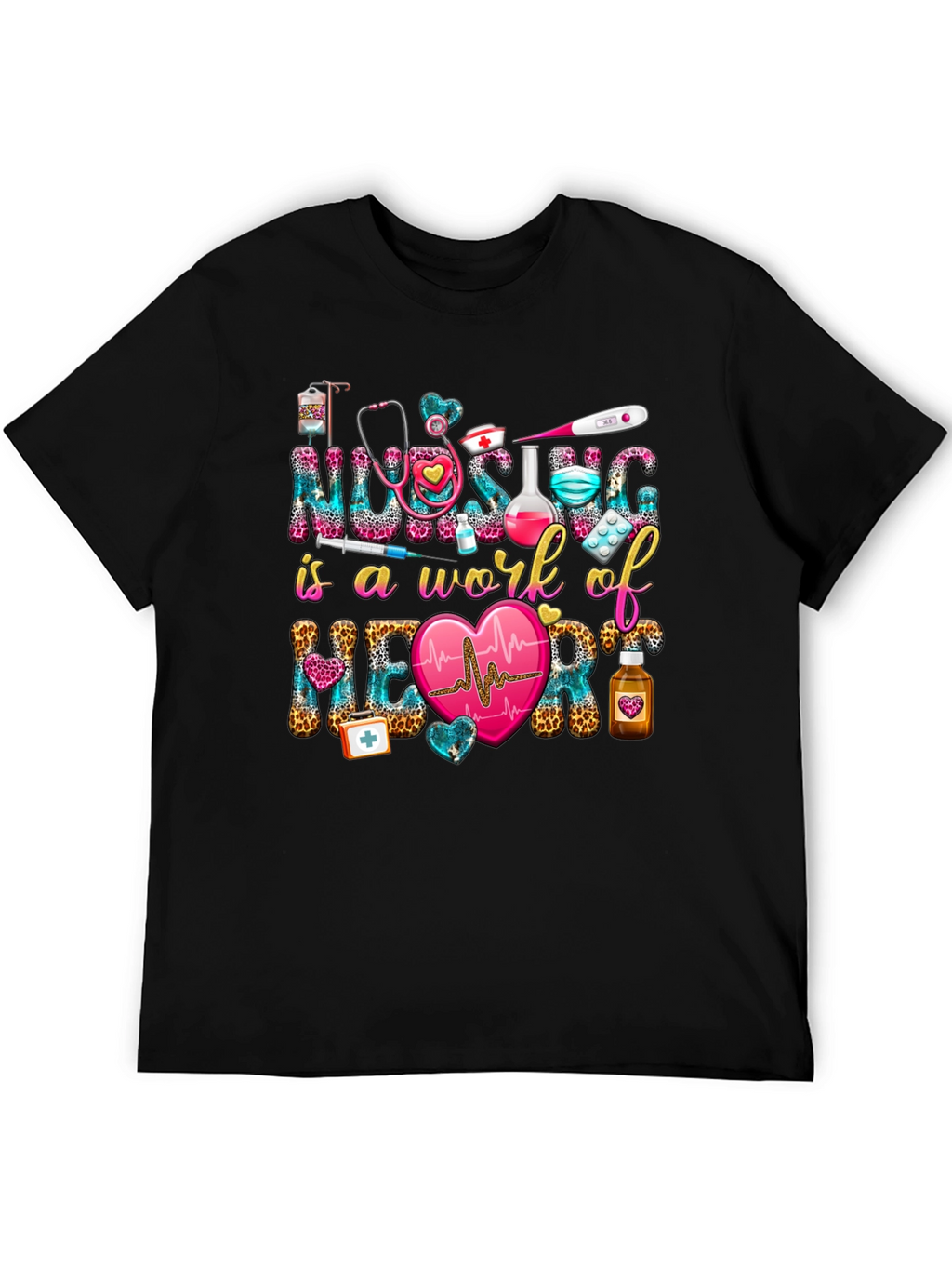 Nurse Heartbeat Graphic T-Shirt