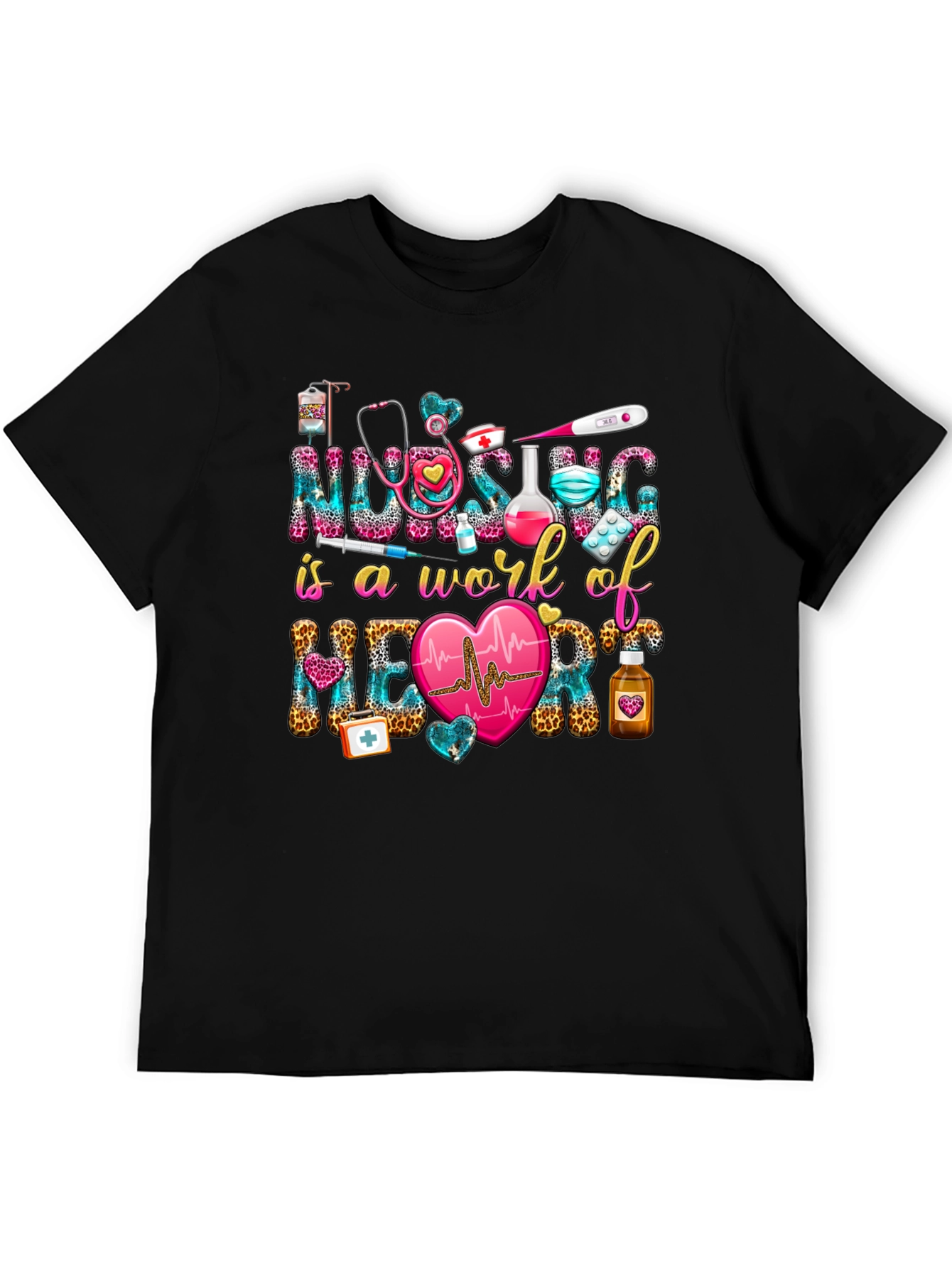Nurse Heartbeat Graphic T-Shirt
