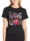 Nurse Heartbeat Graphic T-Shirt