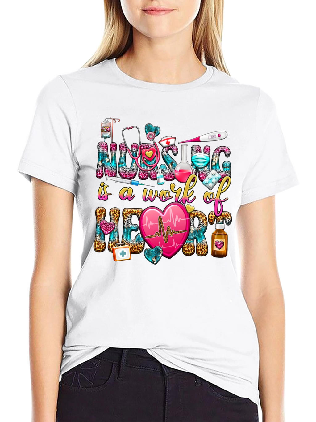 Nurse Heartbeat Graphic T-Shirt