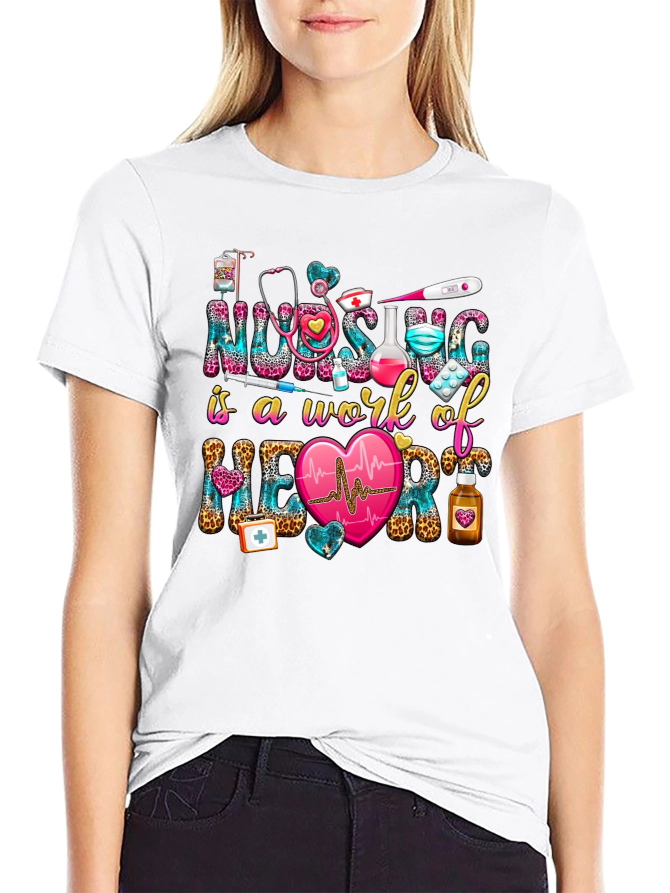 Nurse Heartbeat Graphic T-Shirt