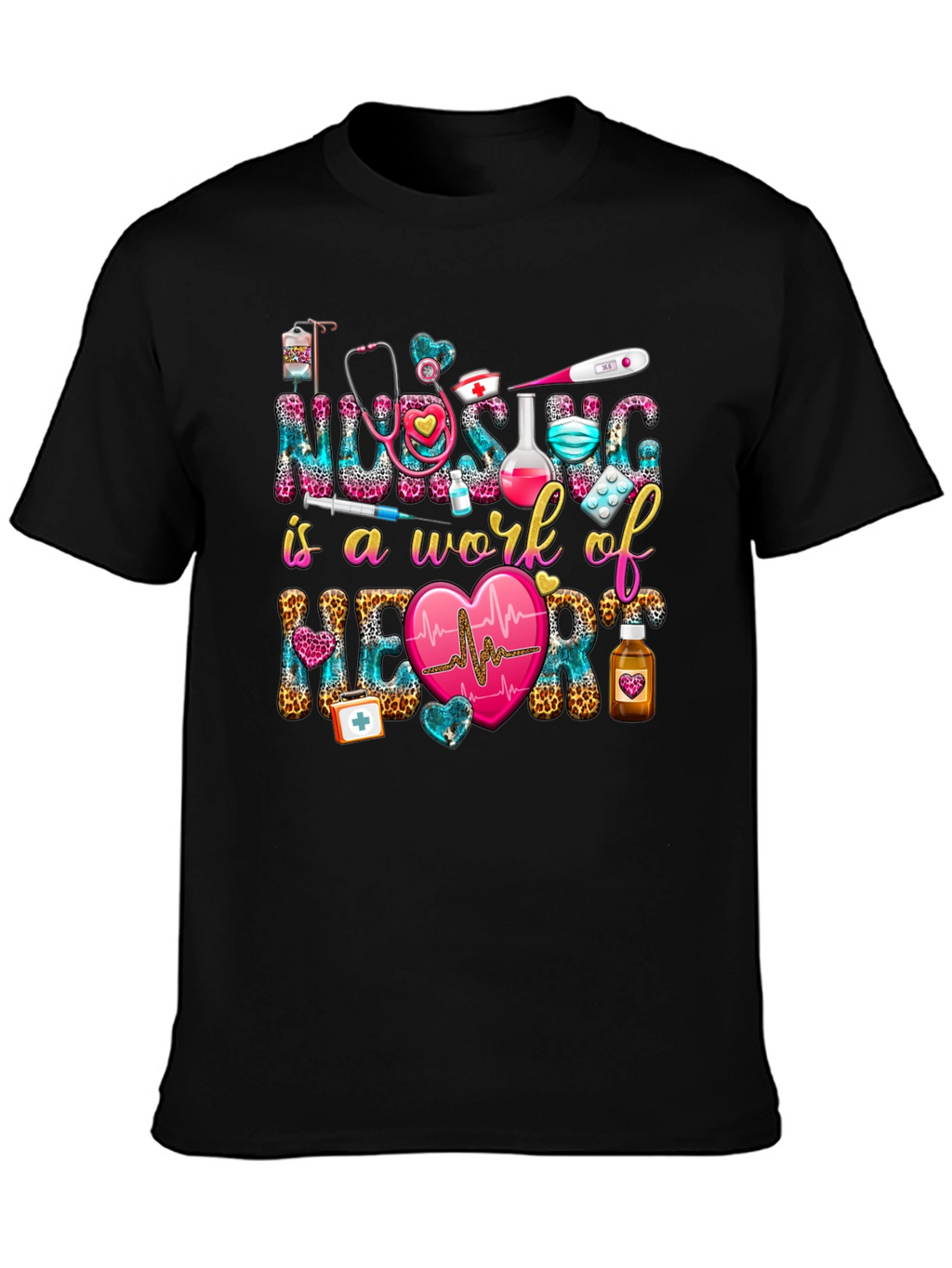 Nurse Heartbeat Graphic T-Shirt