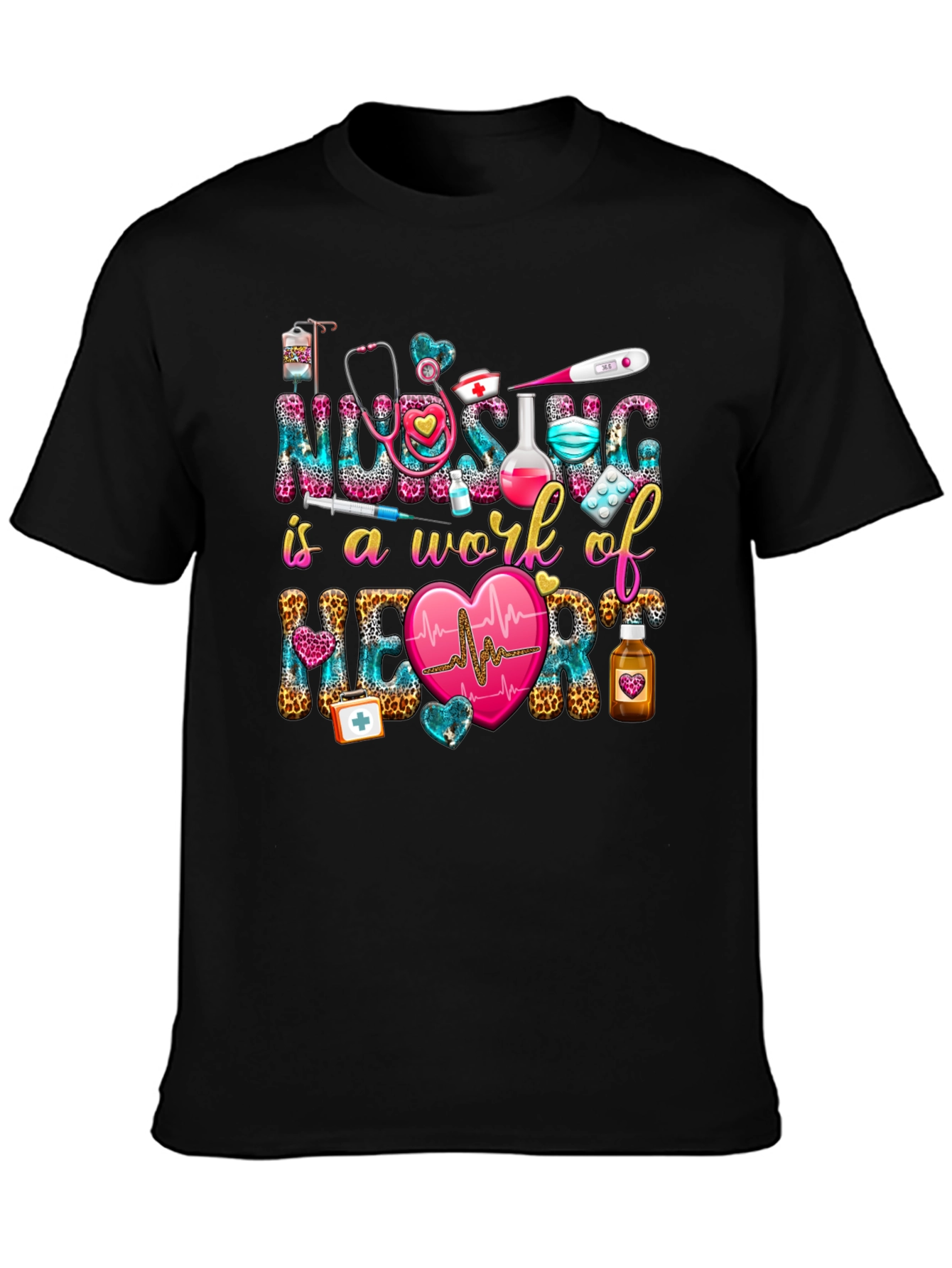 Nurse Heartbeat Graphic T-Shirt