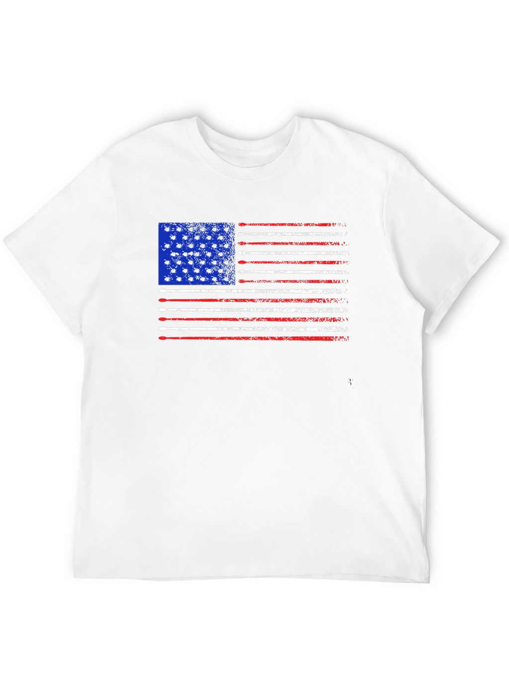 Patriotic Drum Sticks American Flag Tee