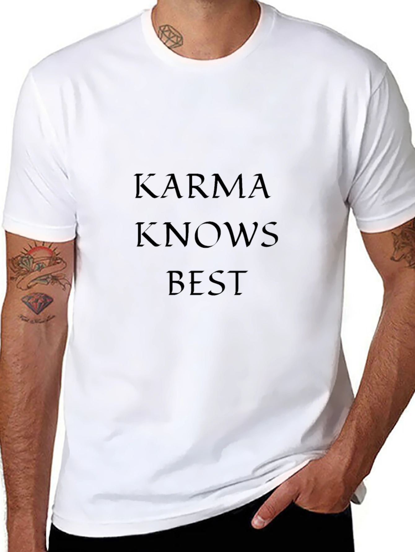 Karma Knows Best Black Graphic Tee