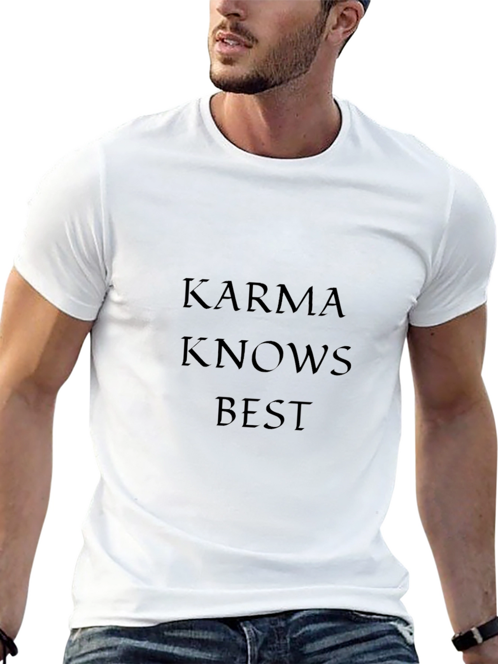 Karma Knows Best Black Graphic Tee