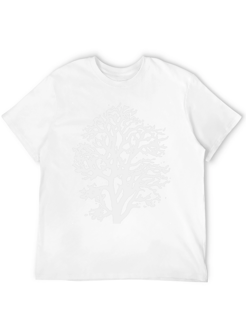 Abstract Tree Graphic Tee - Black Cotton Blend Shirt