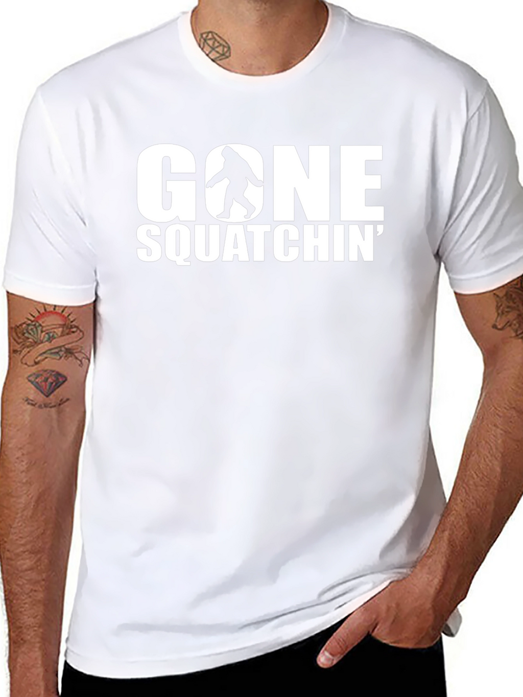 Gone Squatchin Bigfoot T-Shirt - Funny Outdoor Tee