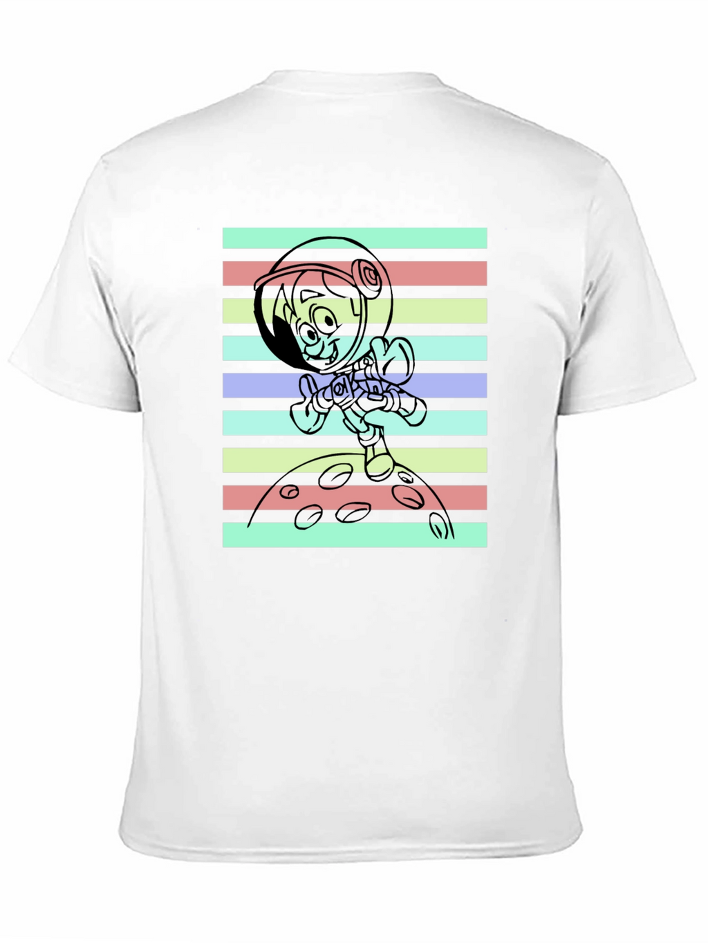 Astronaut Cartoon Graphic T-Shirt