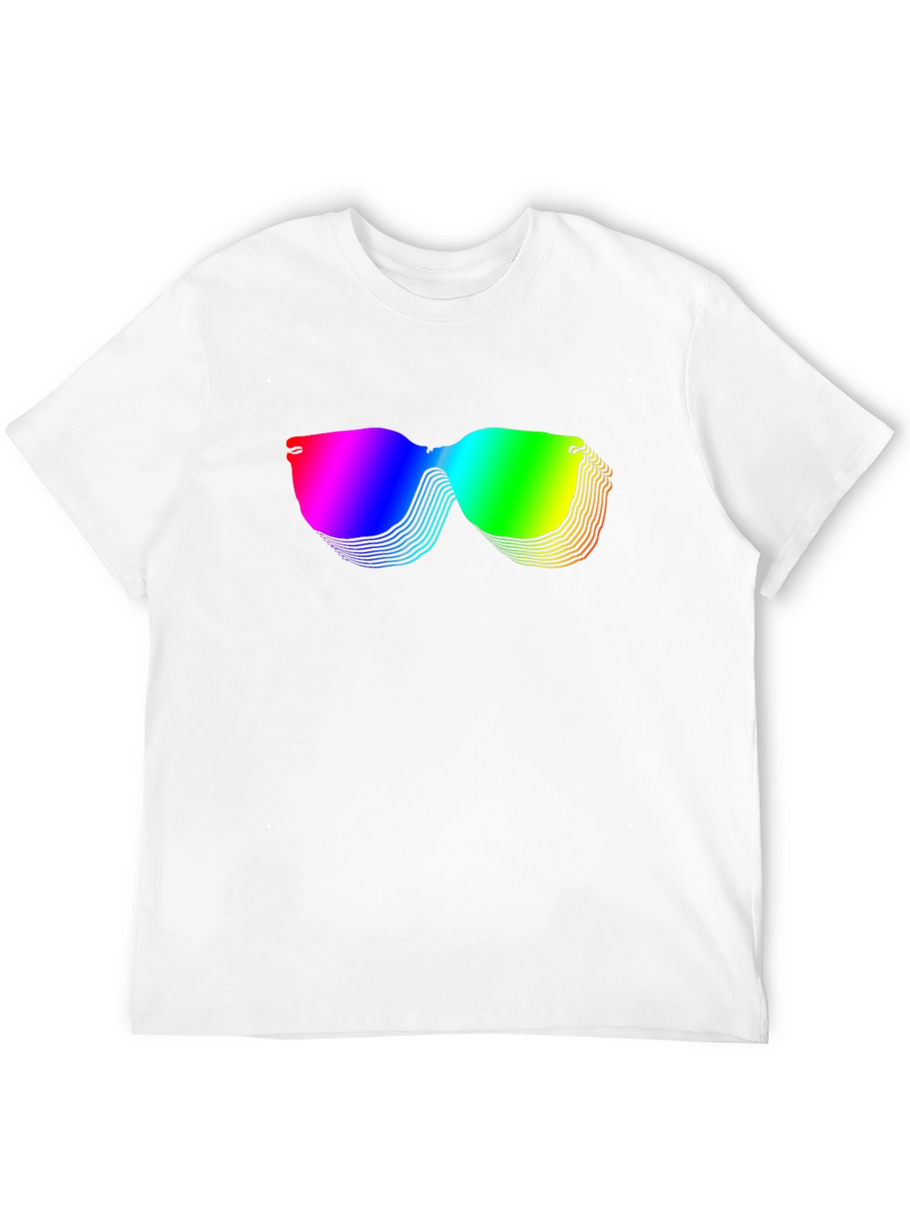 Rainbow Sunglasses Graphic Black T-Shirt