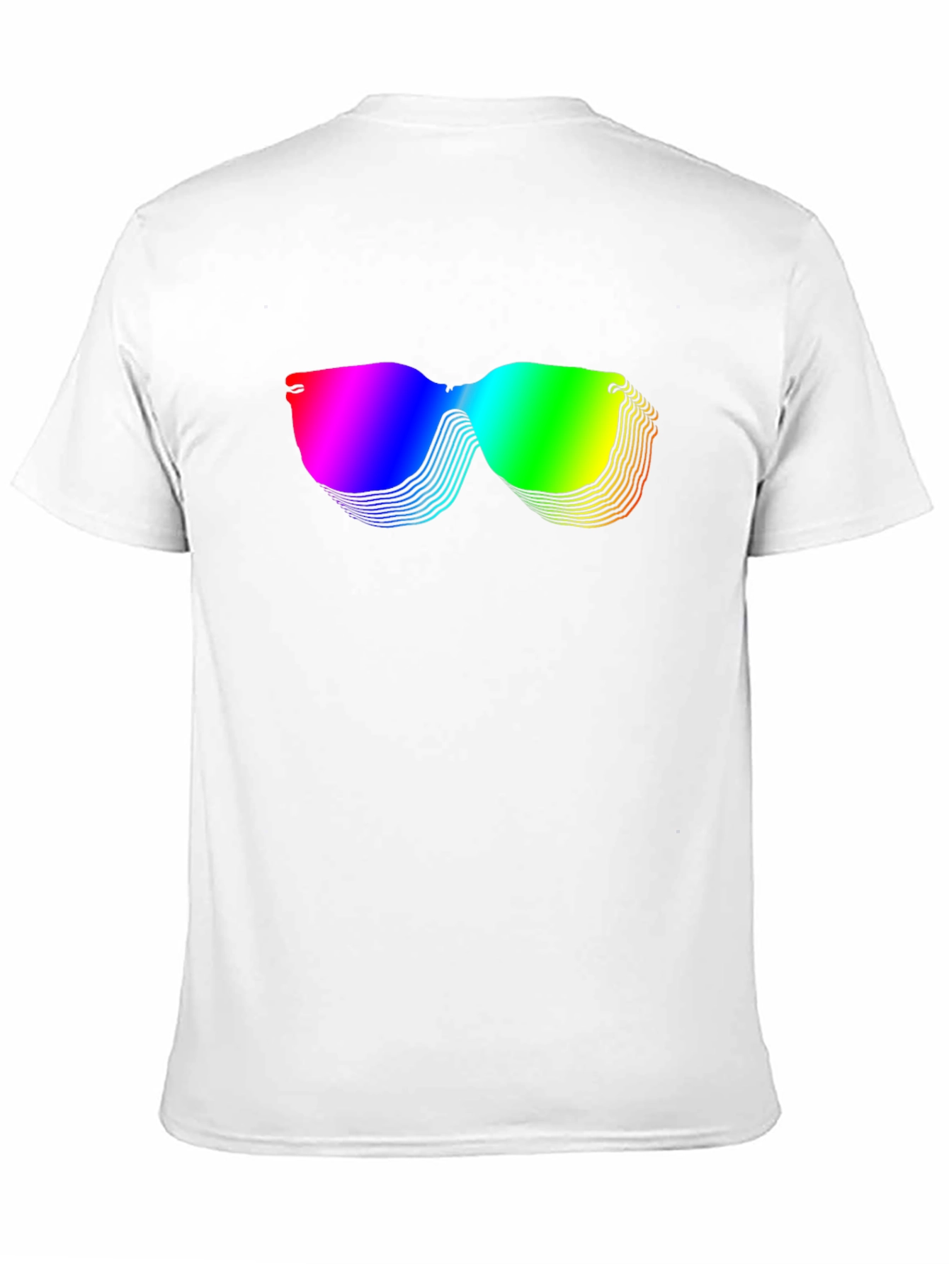 Rainbow Sunglasses Graphic Black T-Shirt
