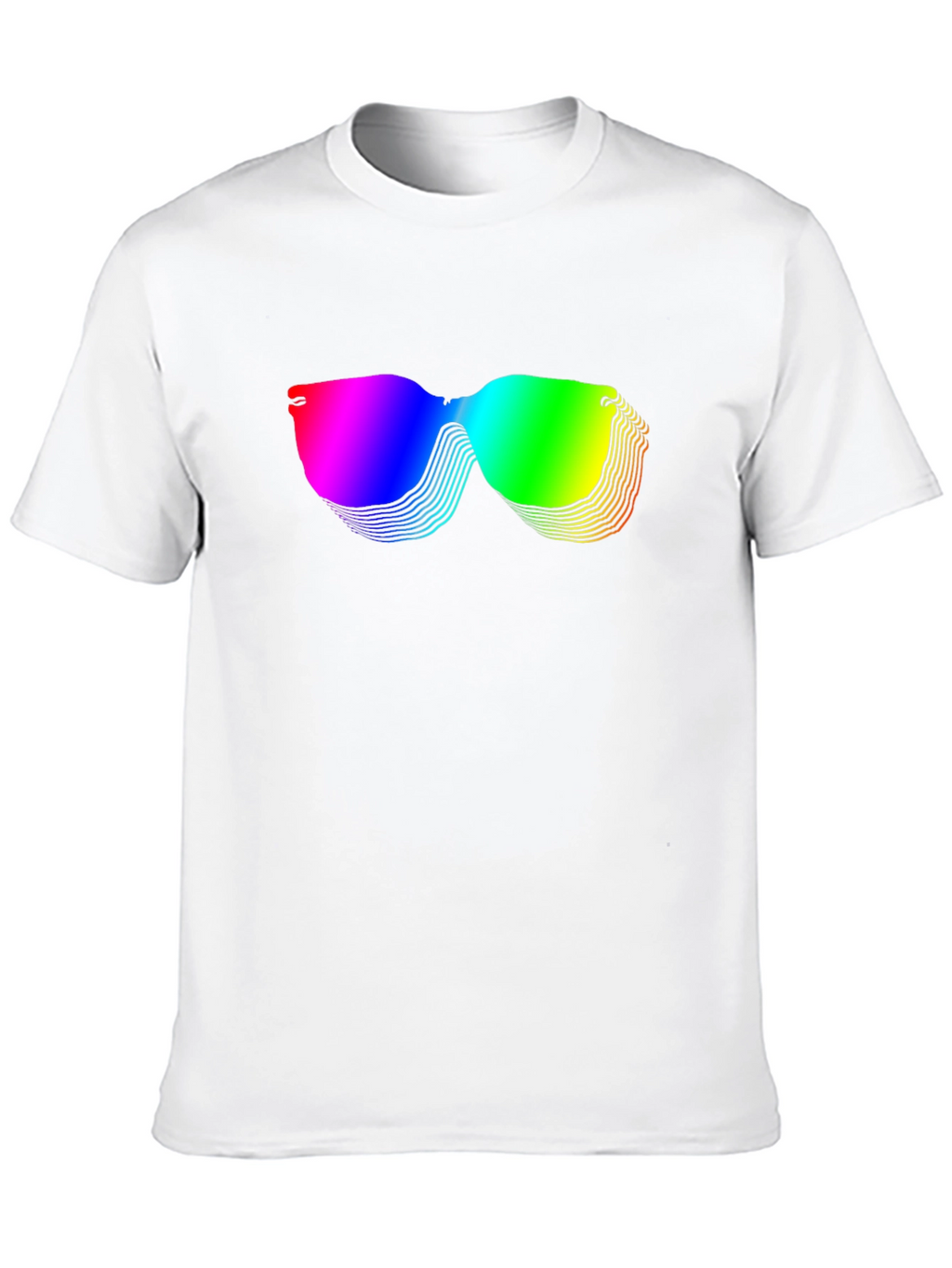 Rainbow Sunglasses Graphic Black T-Shirt