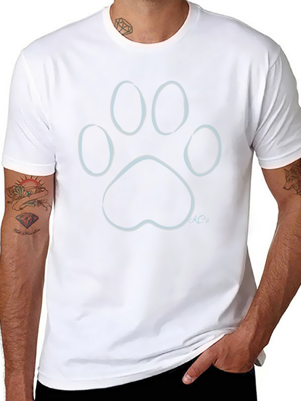 Paw Print Graphic T-Shirt - Stylish Casual Wear