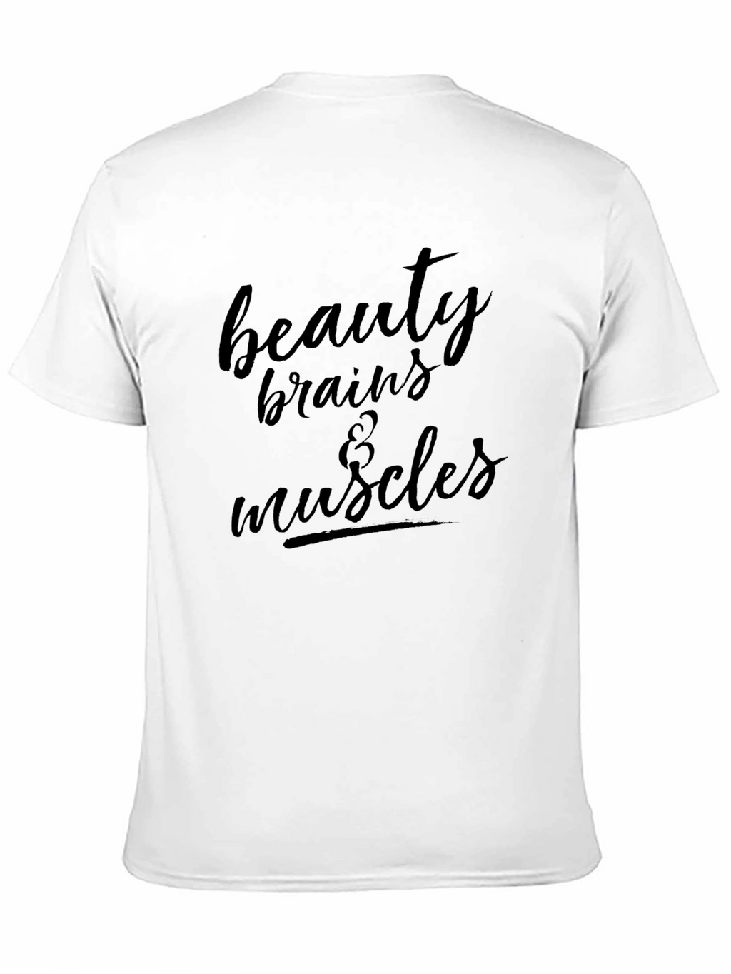 Beauty Brains & Muscles Black Graphic Tee
