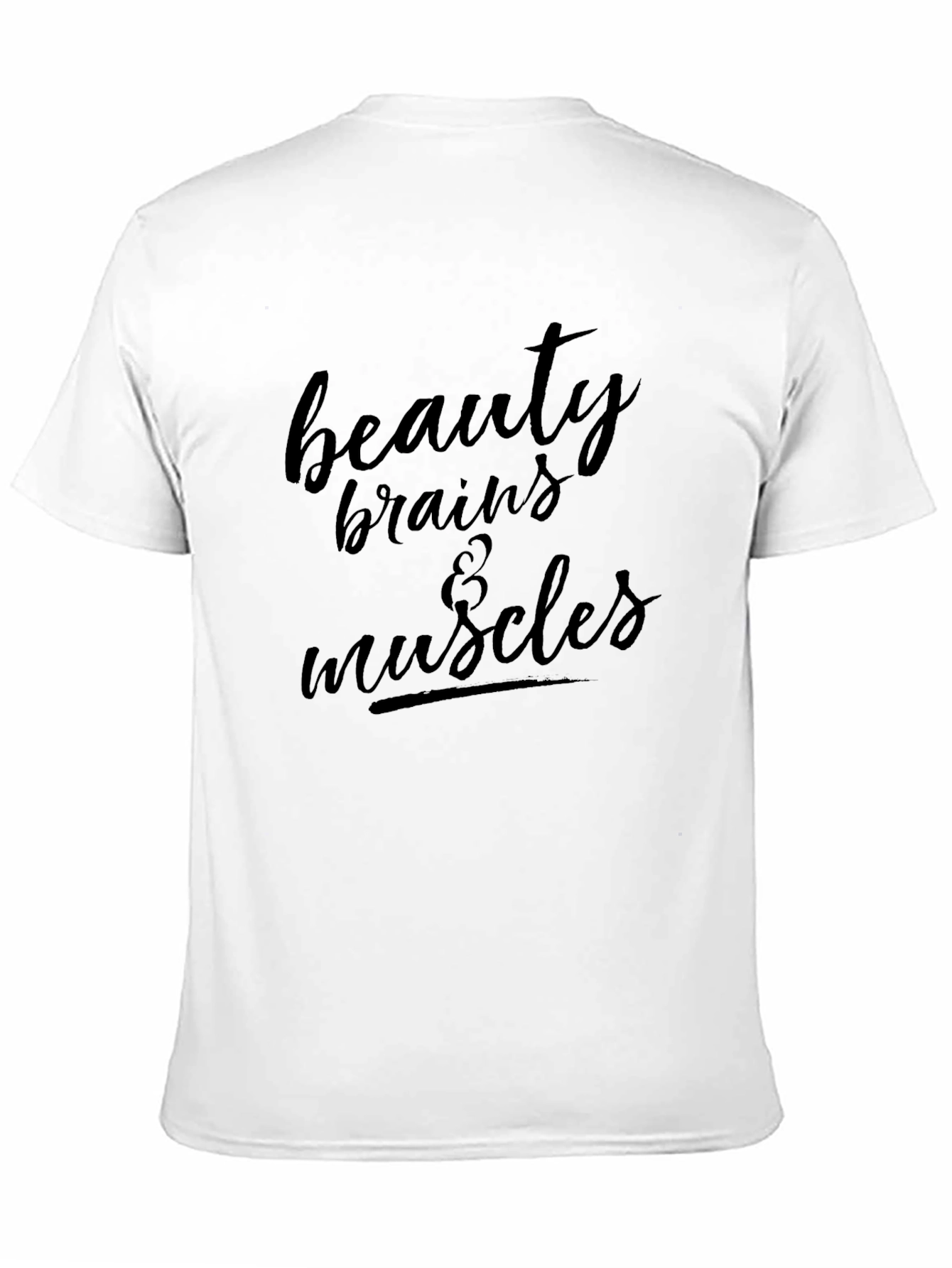 Beauty Brains & Muscles Black Graphic Tee