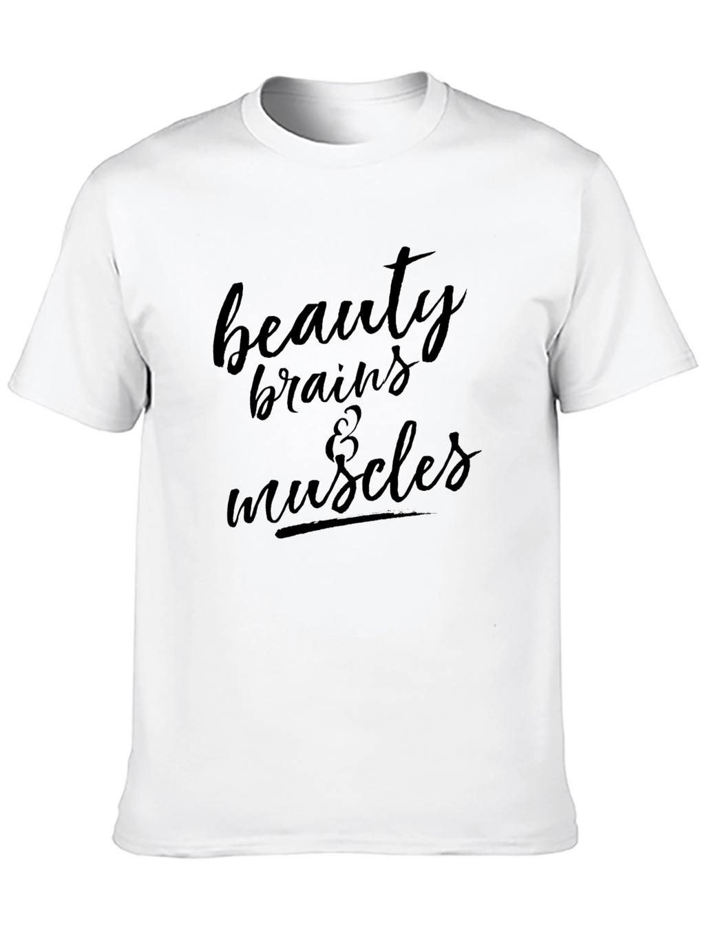 Beauty Brains & Muscles Black Graphic Tee