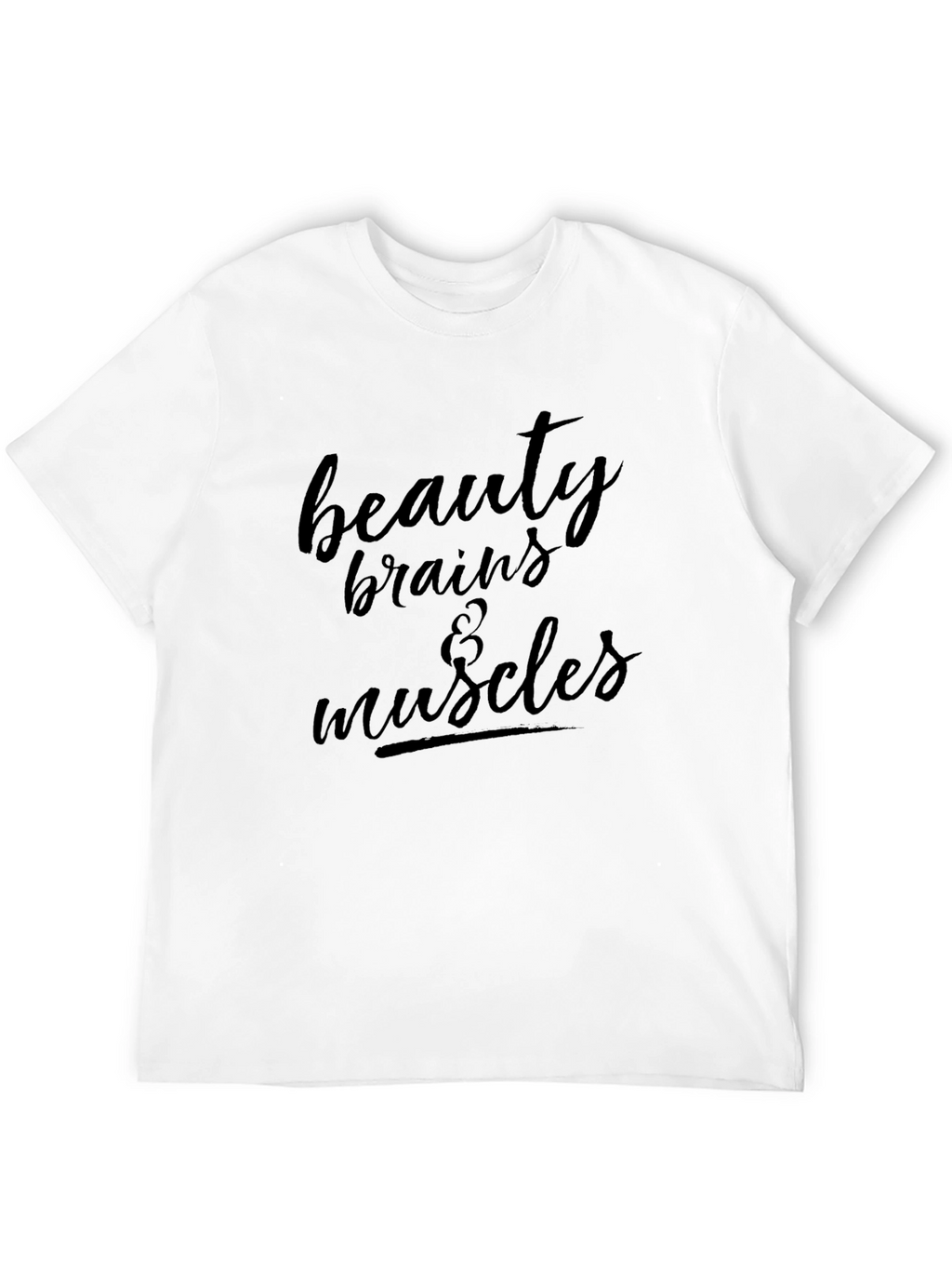 Beauty Brains & Muscles Black Graphic Tee