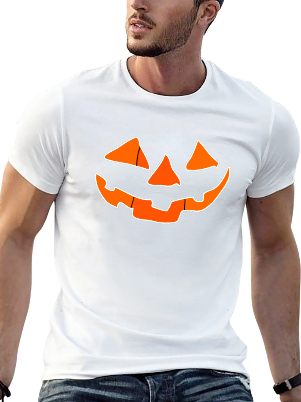 Halloween Jack-O-Lantern Graphic Tee - Black
